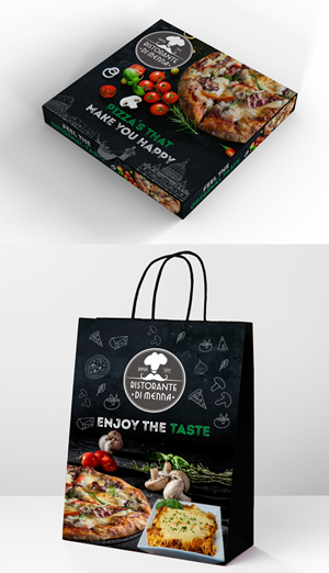 Pizza box and Paper bag | Packaging Design by SAMPA DUARI