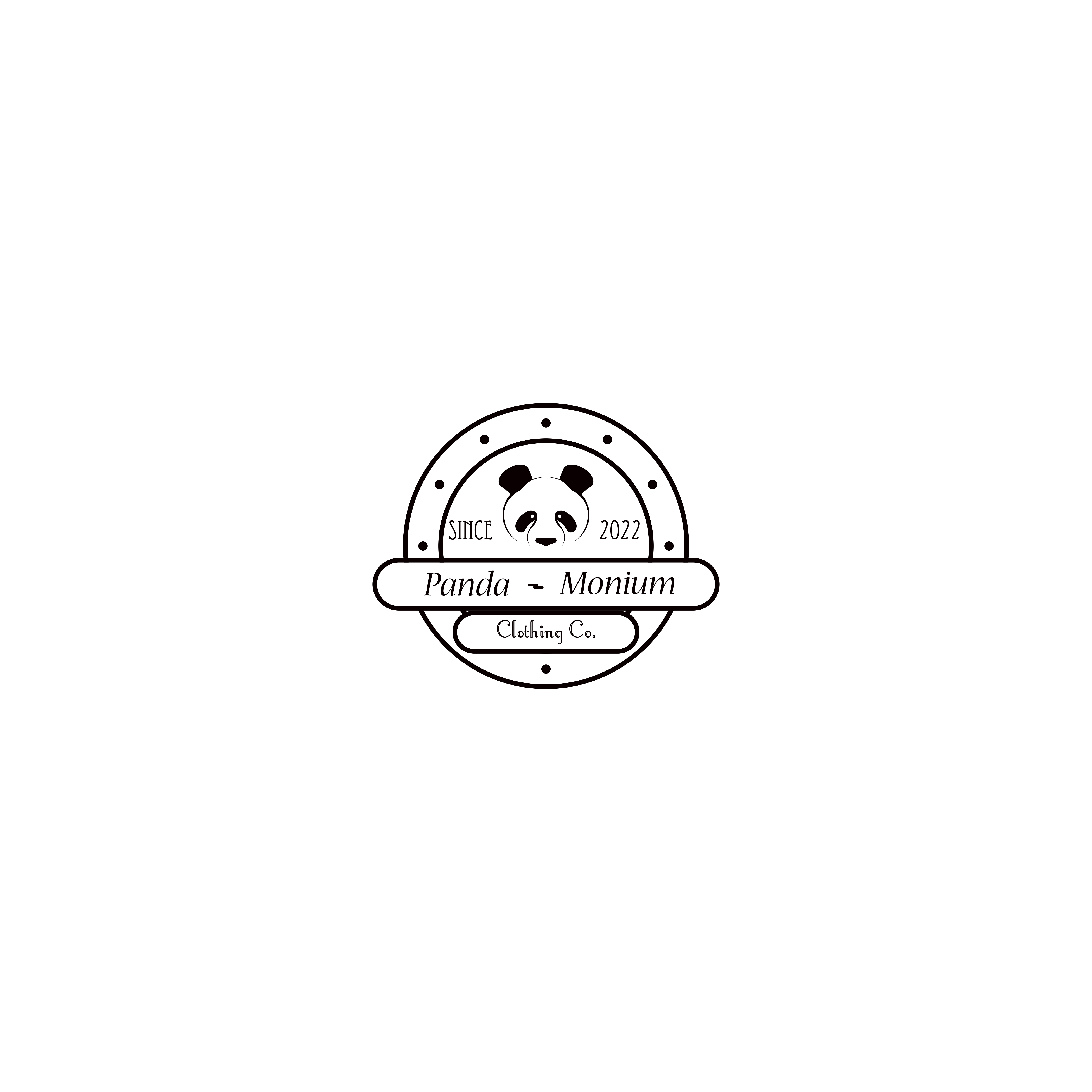 Logo-Design von R O W E T für Panda-Monium Clothing Co.  | Design #29430249
