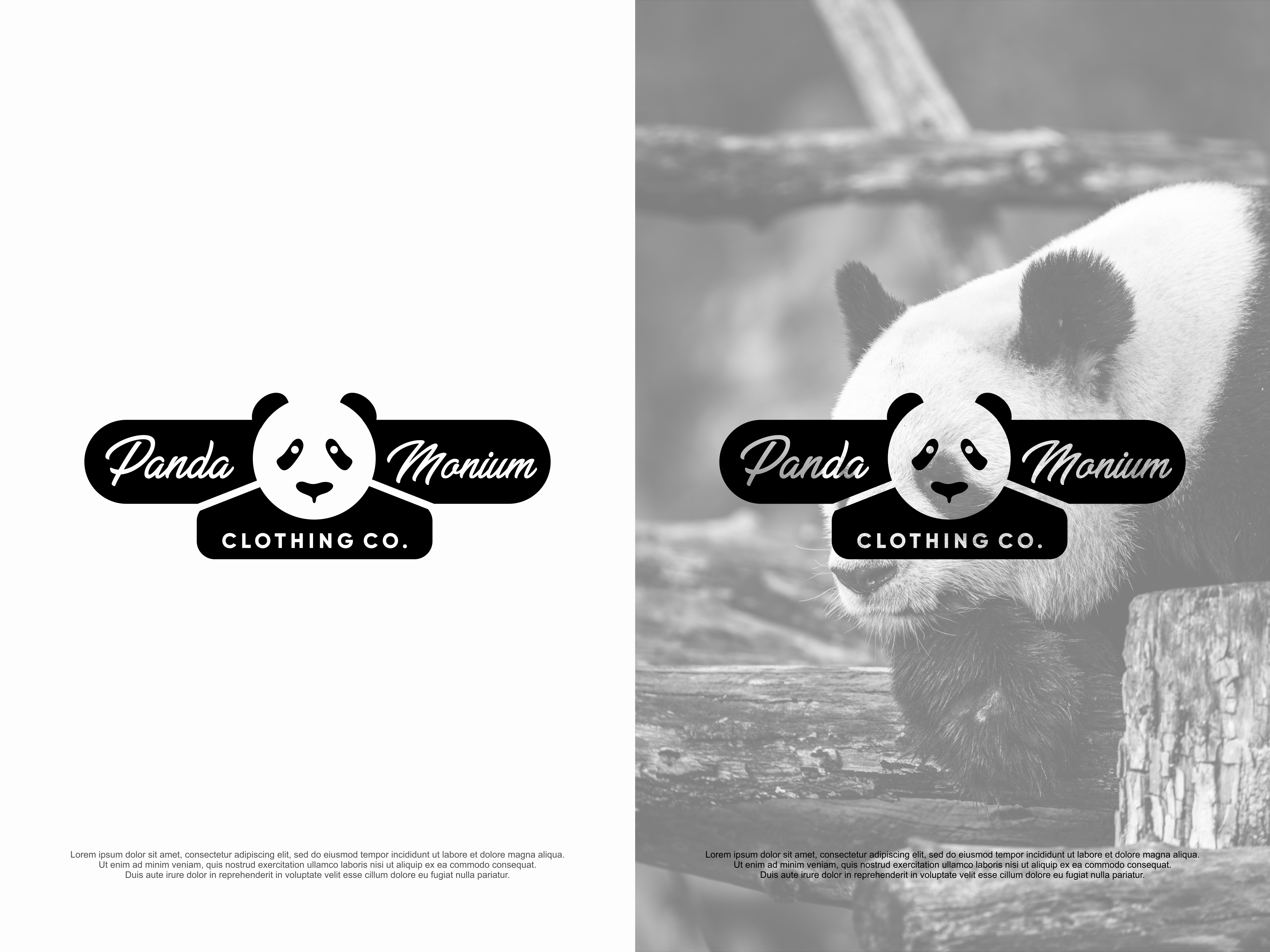 Logo Design by RICKY.T for Panda-Monium Clothing Co.  | Design #29464671