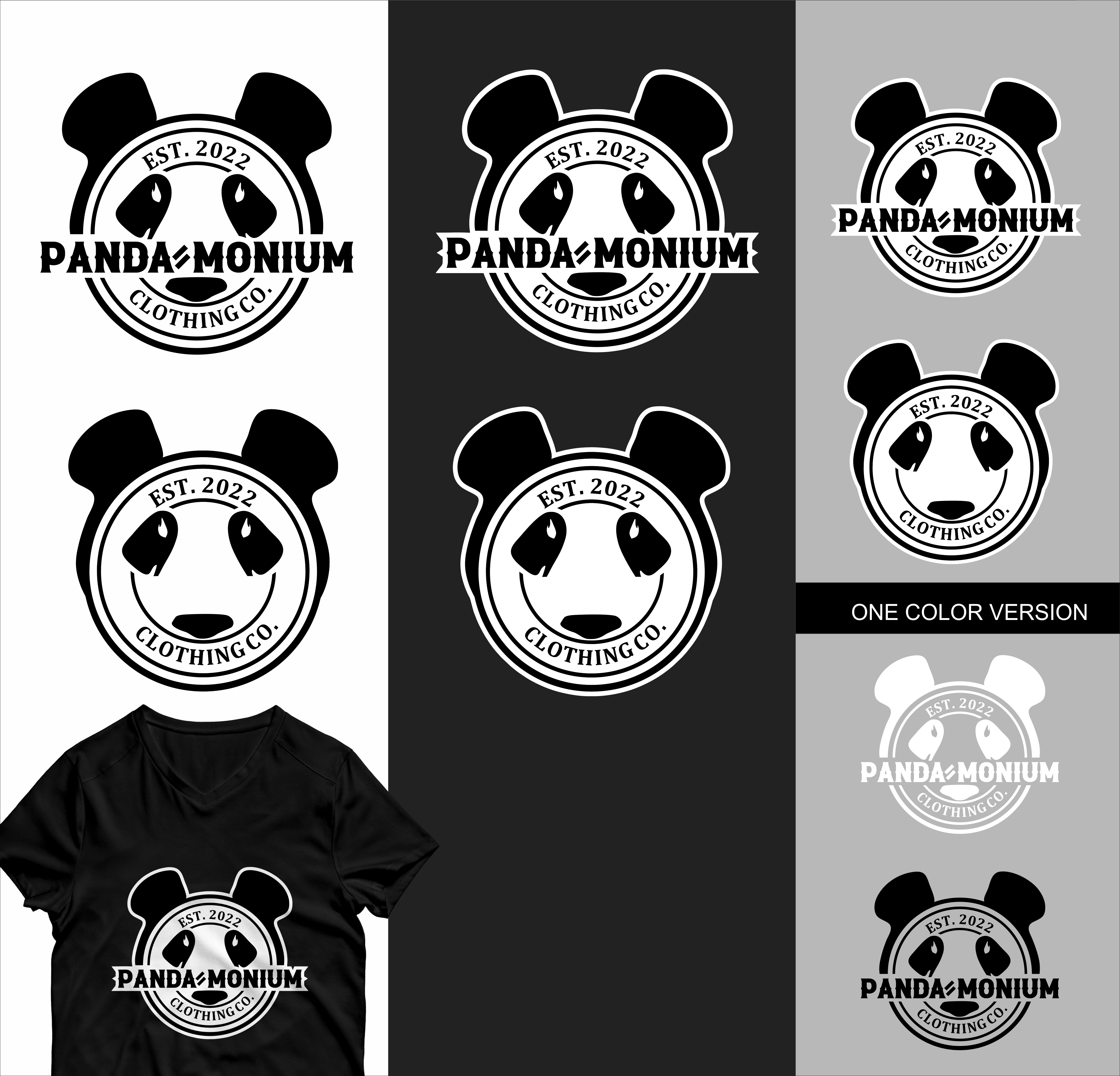 Logo Design by dmoeksa for Panda-Monium Clothing Co.  | Design #29431944