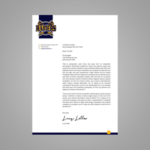 Raiders Letterhead  | Letterhead Design by Designers Hub