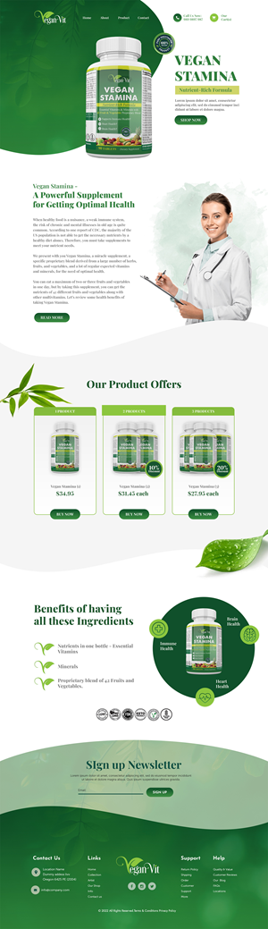 Web Design by MAHABA for Vegan Vit | Design: #29443811