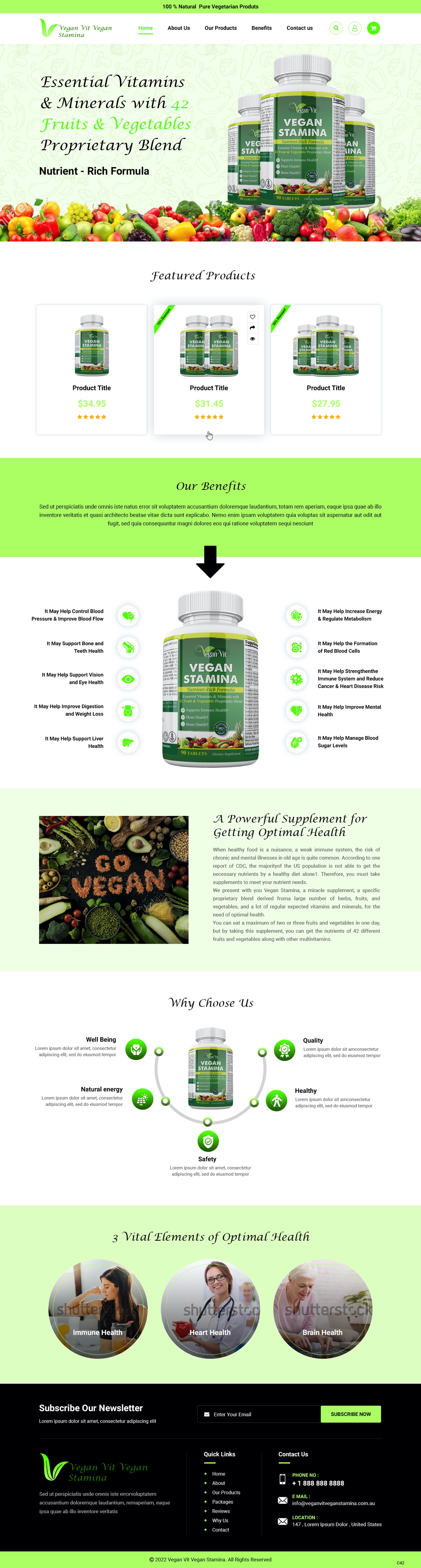 Web Design by pb for Vegan Vit | Design #29443542
