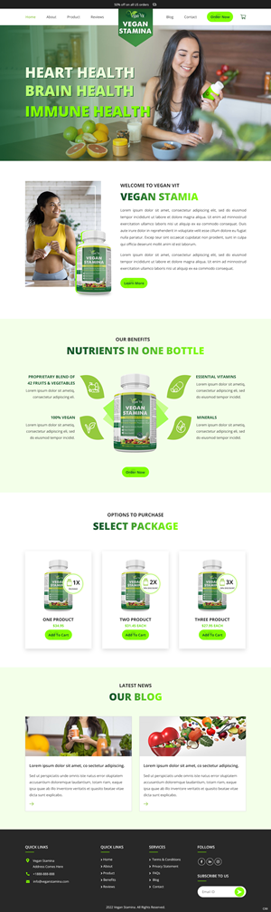 Web Design by pb for Vegan Vit | Design: #29443543