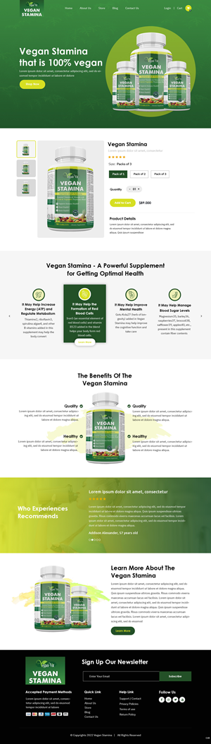 Web Design by pb for Vegan Vit | Design: #29443544