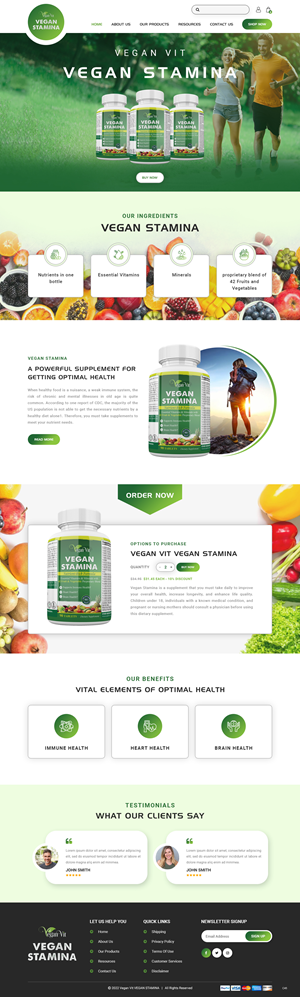 Web Design by pb for Vegan Vit | Design: #29443545