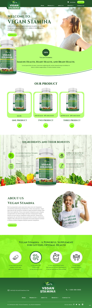 Web Design by pb for Vegan Vit | Design: #29443546