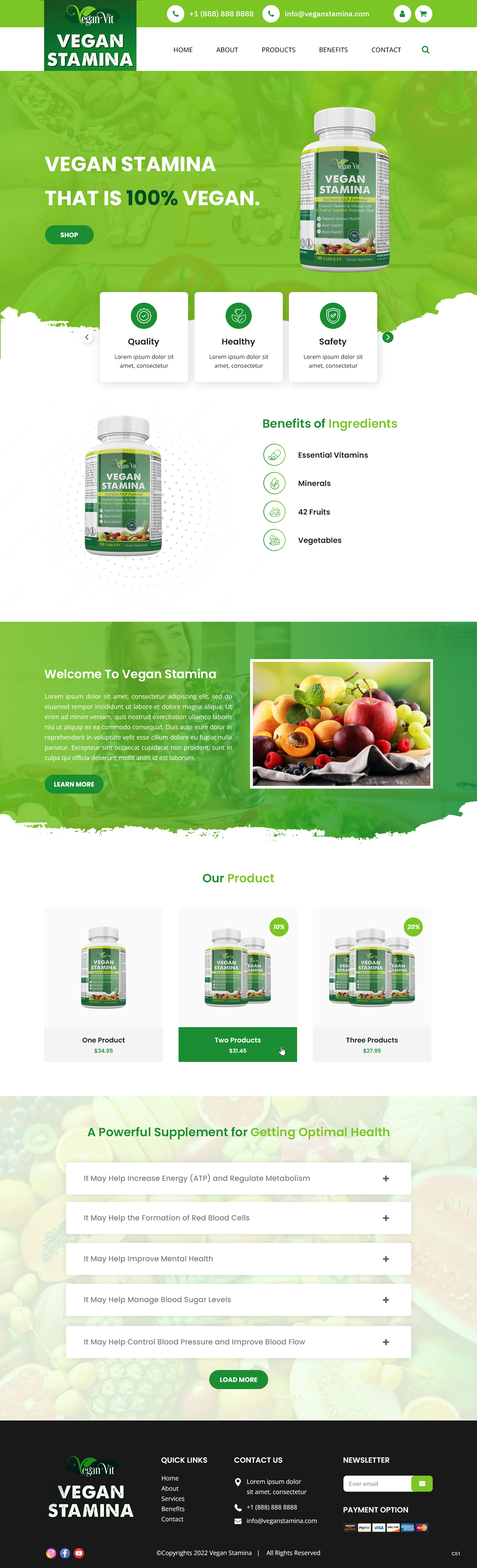 Web Design par pb pour Vegan Vit | Design #29443570