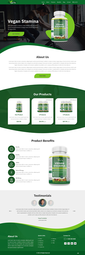Web Design by pb for Vegan Vit | Design: #29449524