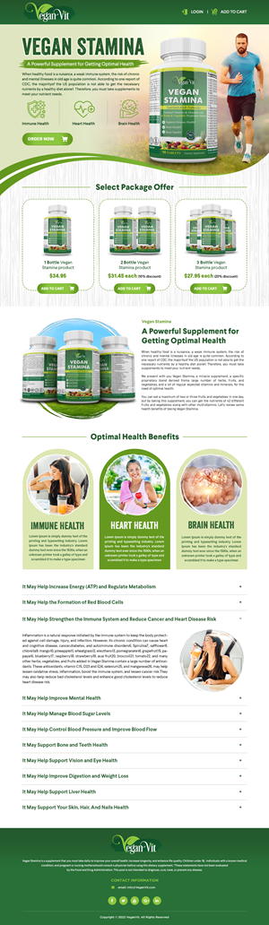 Web Design by SAI DESIGNS for Vegan Vit | Design: #29441699