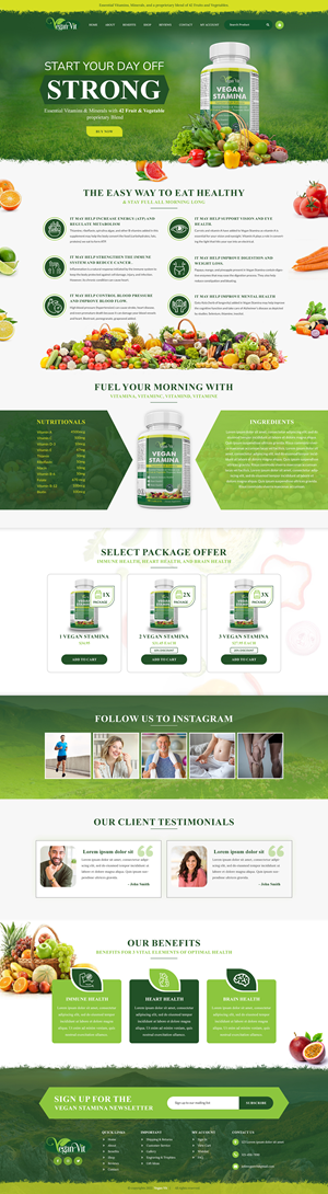 Web Design by Titan Eagle for Vegan Vit | Design: #29447674