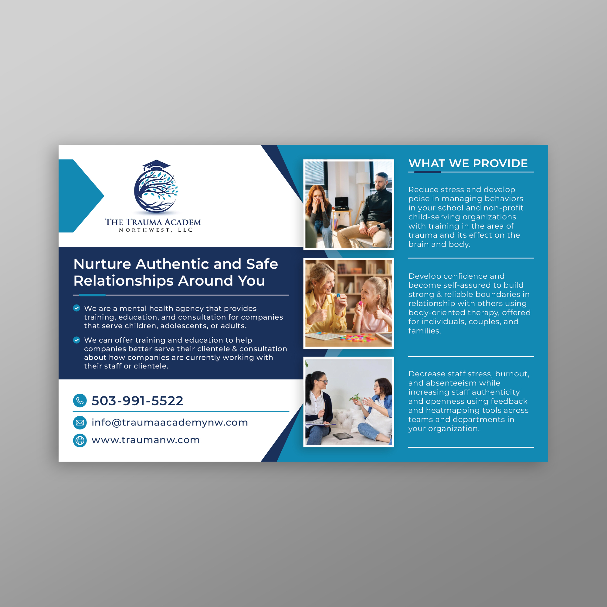 Banner-Design von KreativeMadz für The Trauma Academy Northwest, LLC | Design #29442167