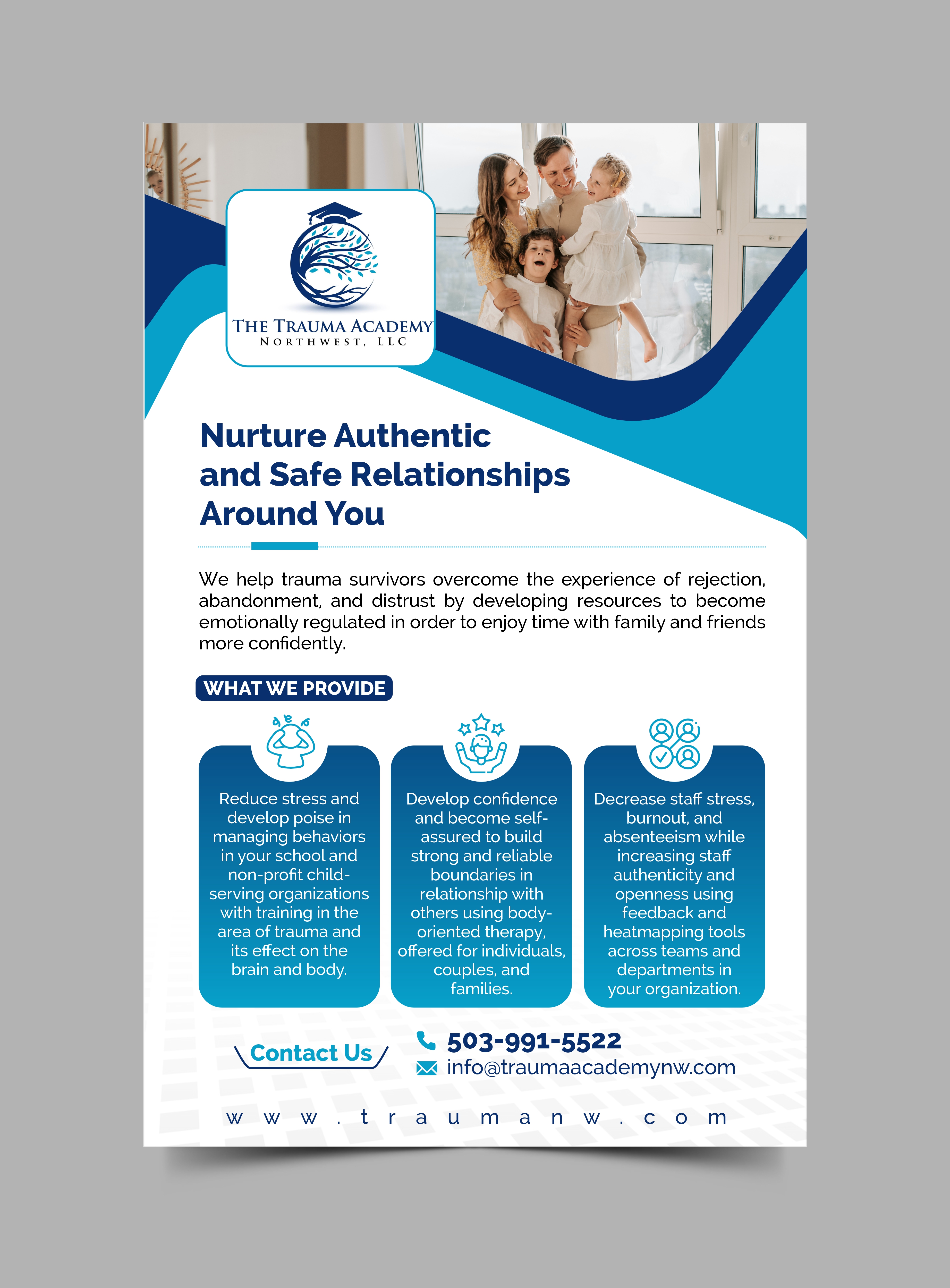 Diseño De Banner Publicitario por Rajneesha para The Trauma Academy Northwest, LLC | Diseño #29439790