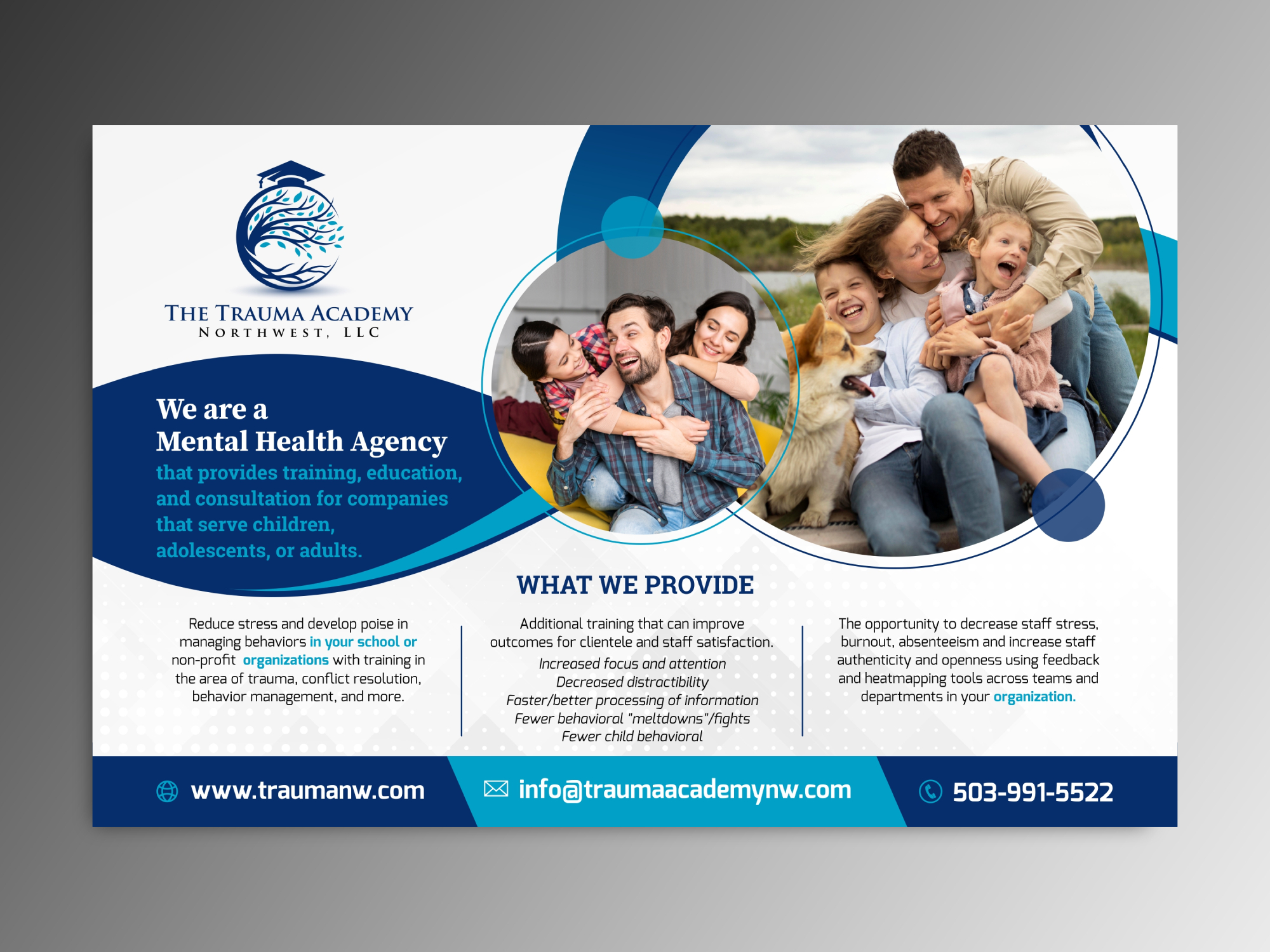 Banner-Design von ecorokerz für The Trauma Academy Northwest, LLC | Design #29463418