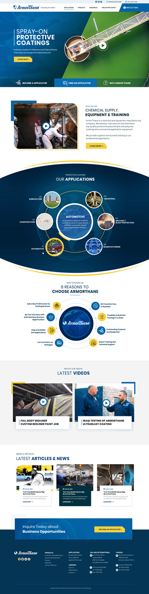 Industrial, Protective Coatings & Equipment Supplier Website Redesign | Diseño Web por Blue Sparrow