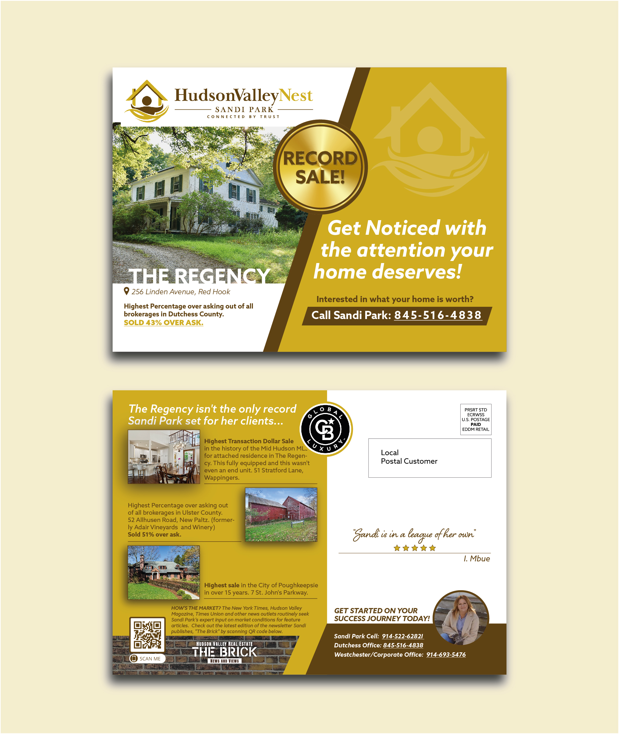 Postcard Design by ChristineChe for Hudson Valley Nest | Design #29469878