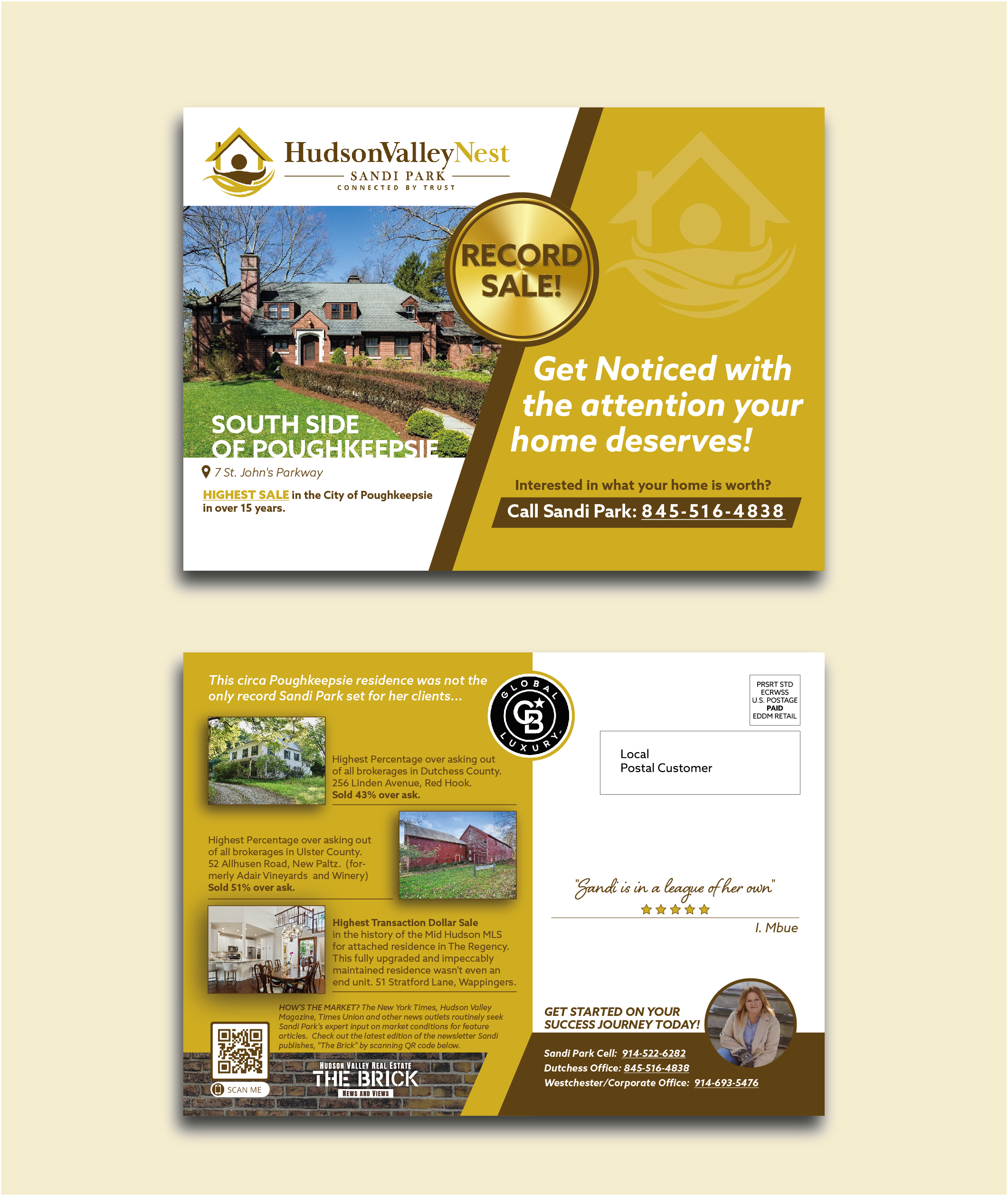 Postcard Design by ChristineChe for Hudson Valley Nest | Design #29490613