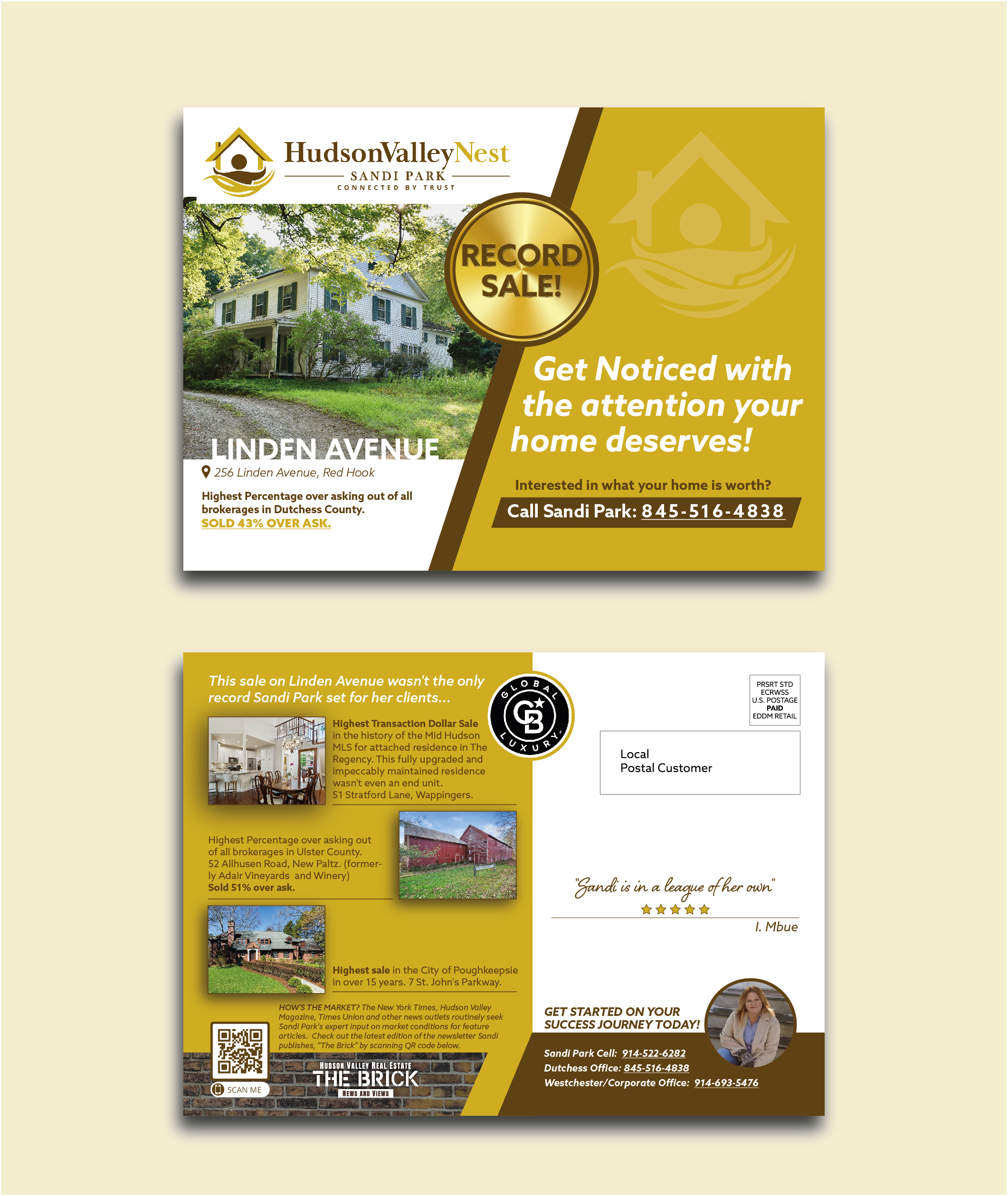 Postcard Design by ChristineChe for Hudson Valley Nest | Design #29490622