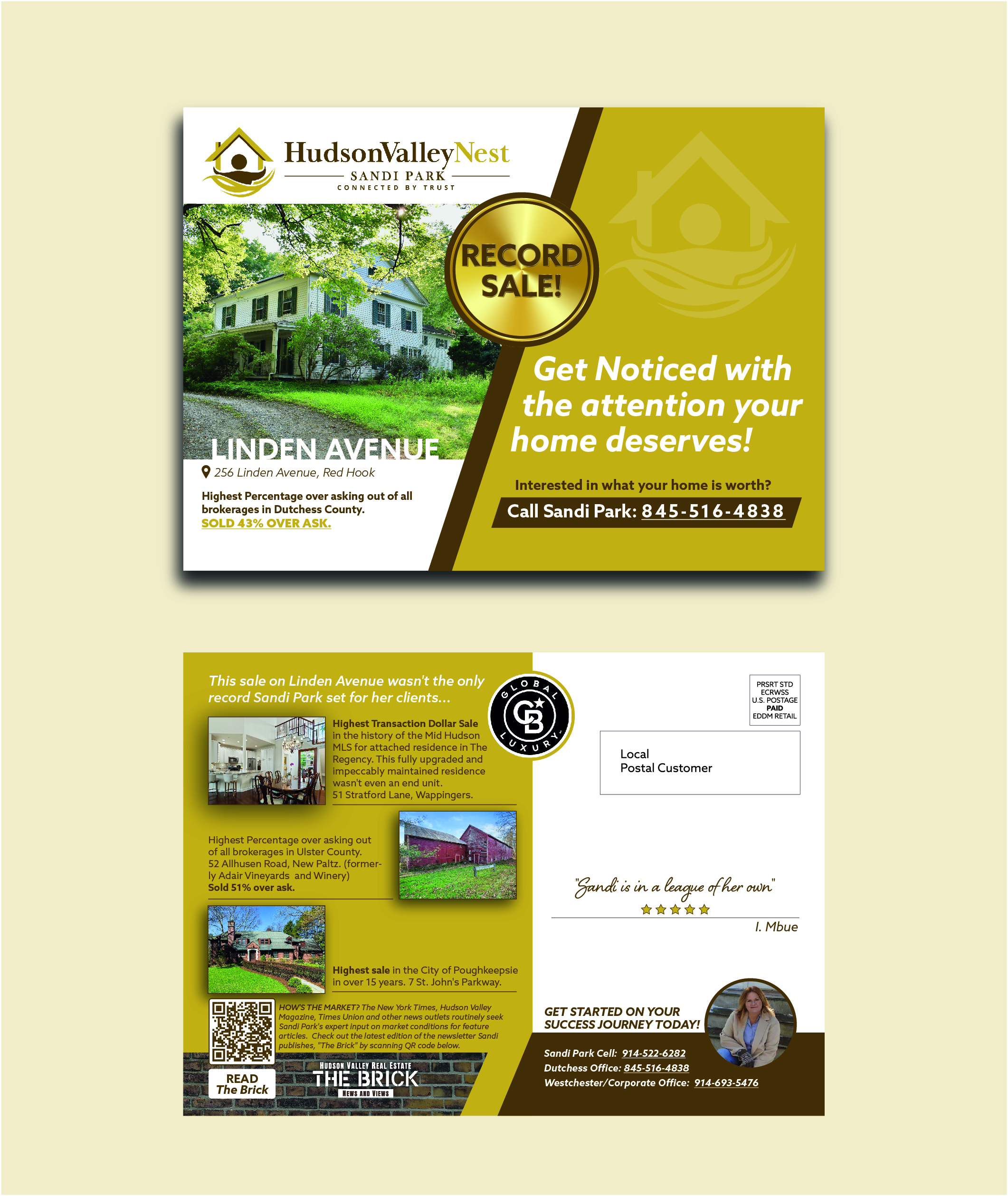 Postcard Design by ChristineChe for Hudson Valley Nest | Design #29537723