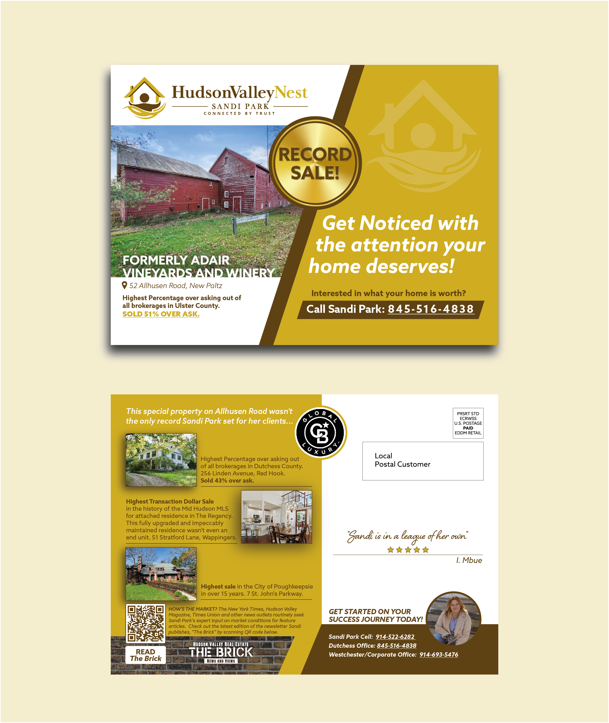 Postcard Design by ChristineChe for Hudson Valley Nest | Design #29537728