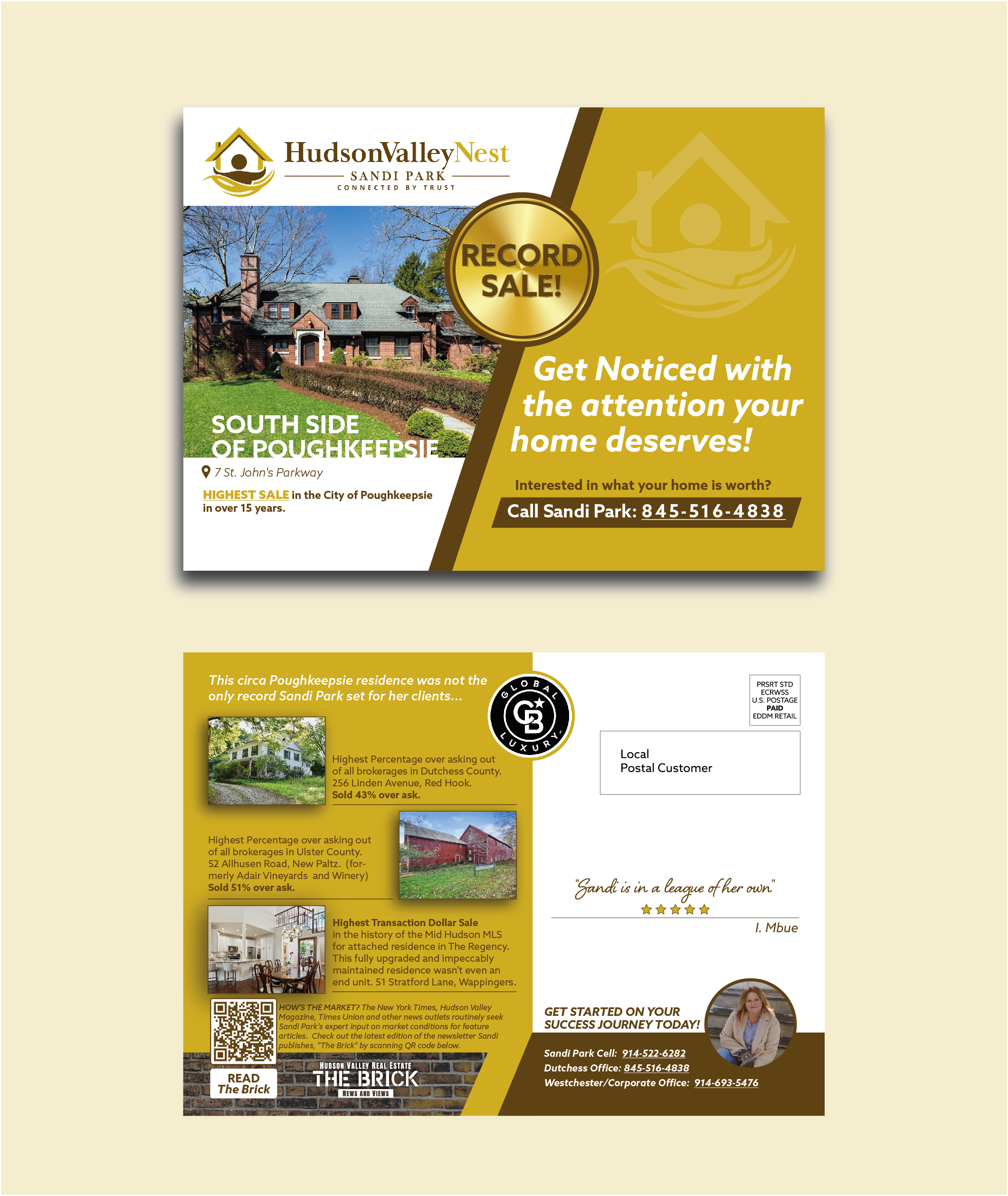 Postcard Design by ChristineChe for Hudson Valley Nest | Design #29537731