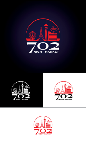 Logo Design by step forward 2 for 702Night Market Inc | Design: #29495474
