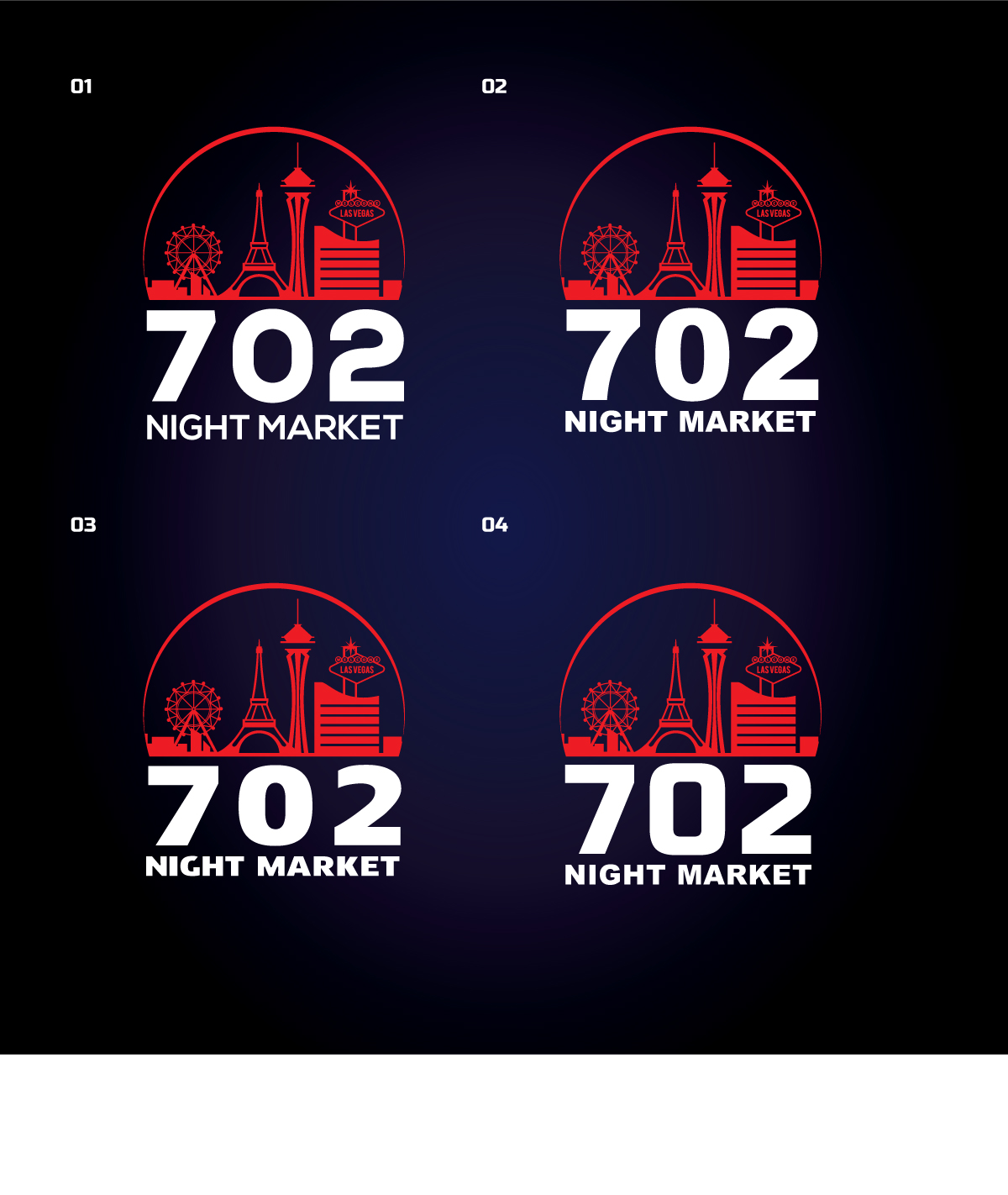 Logo Design by step forward 2 for 702Night Market Inc | Design #29495857