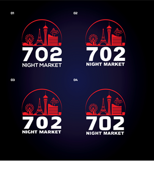Logo Design by step forward 2 for 702Night Market Inc | Design: #29495857