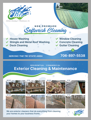 Postcard Design by Mikai!13 for Elite Exterior Cleaning & Maintenance Co. | Design: #29451534