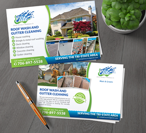 Postcard Design by alex989 for Elite Exterior Cleaning & Maintenance Co. | Design: #29448230
