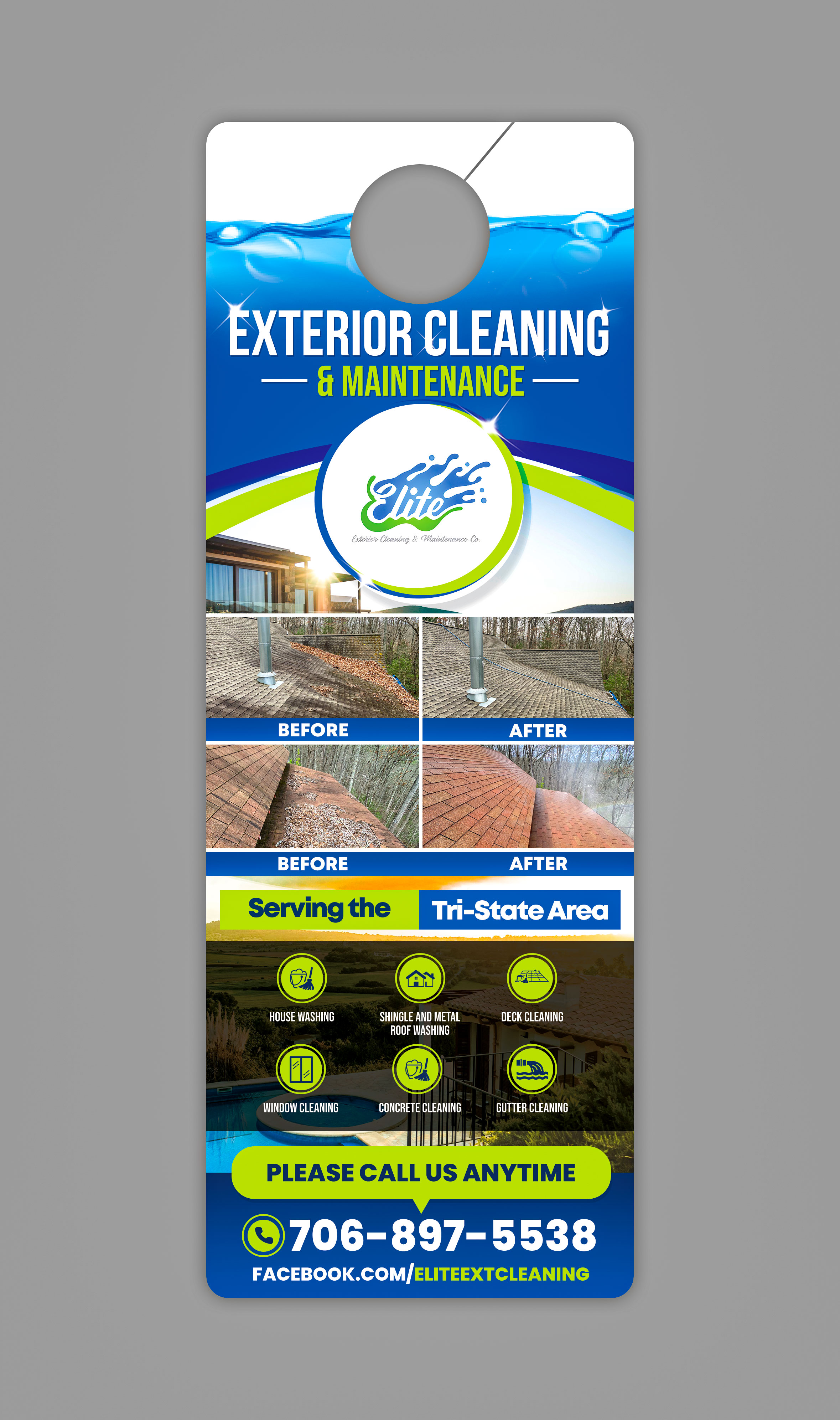 Postcard Design by HeshanKavinda for Elite Exterior Cleaning & Maintenance Co. | Design #29453225