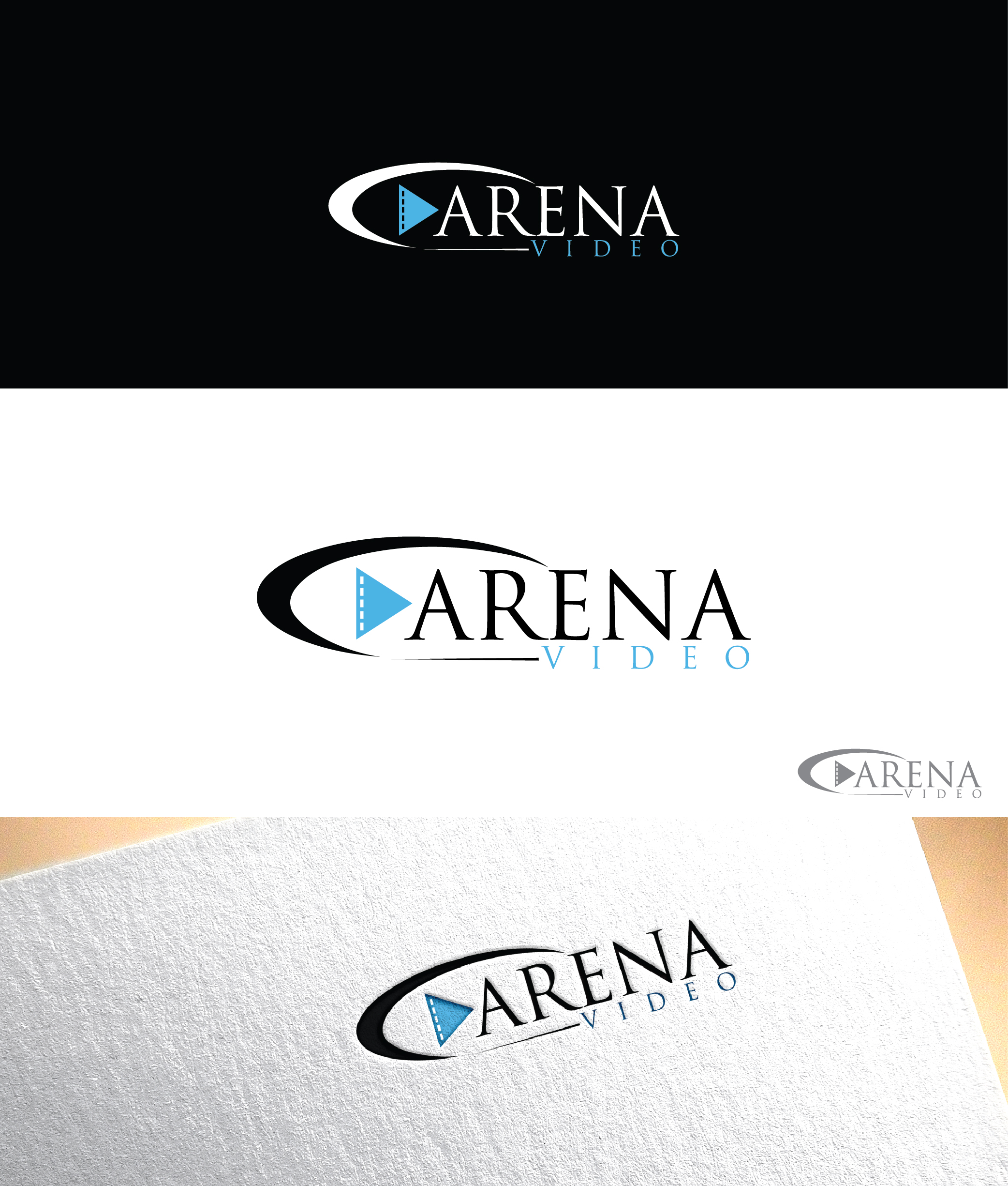 Logo Design by 3Guys for Arena Video | Design #29466194
