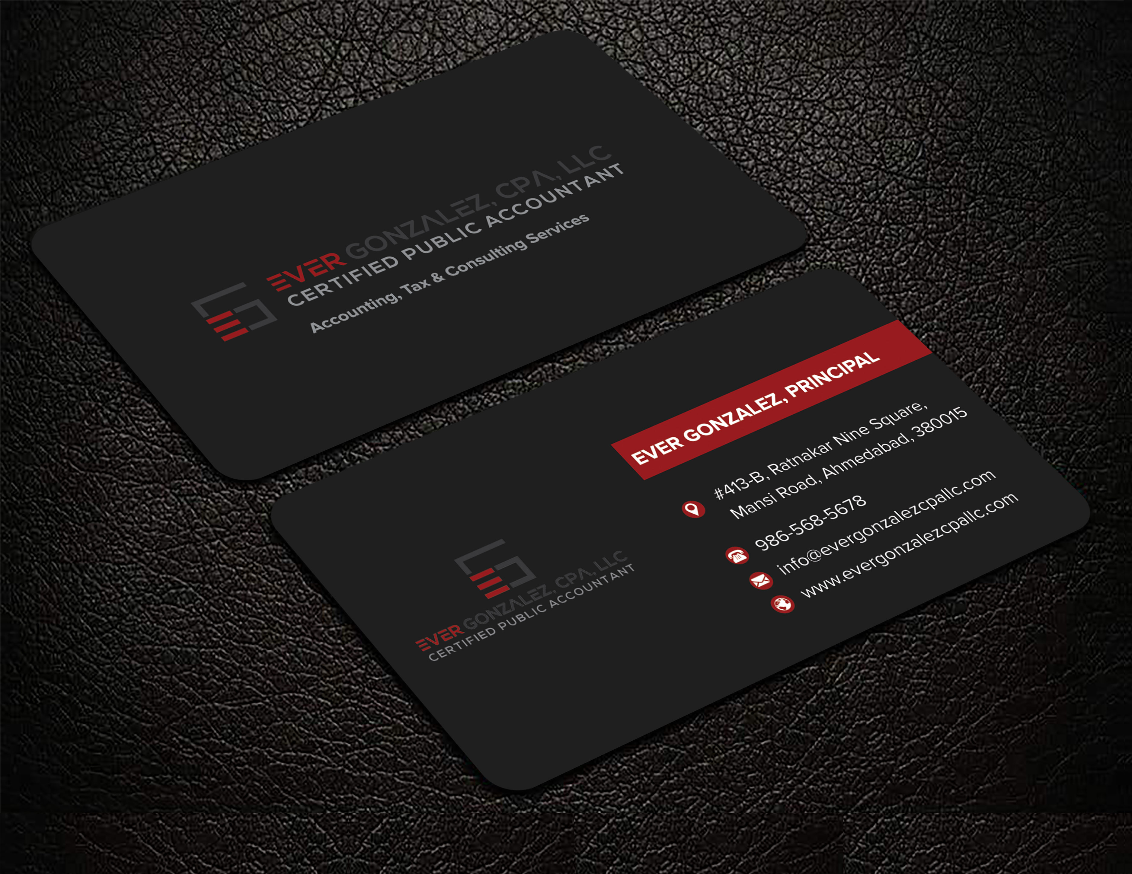 Business Card Design by sadikul islam for Ever Gonzalez, CPA, LLC | Design #29472488
