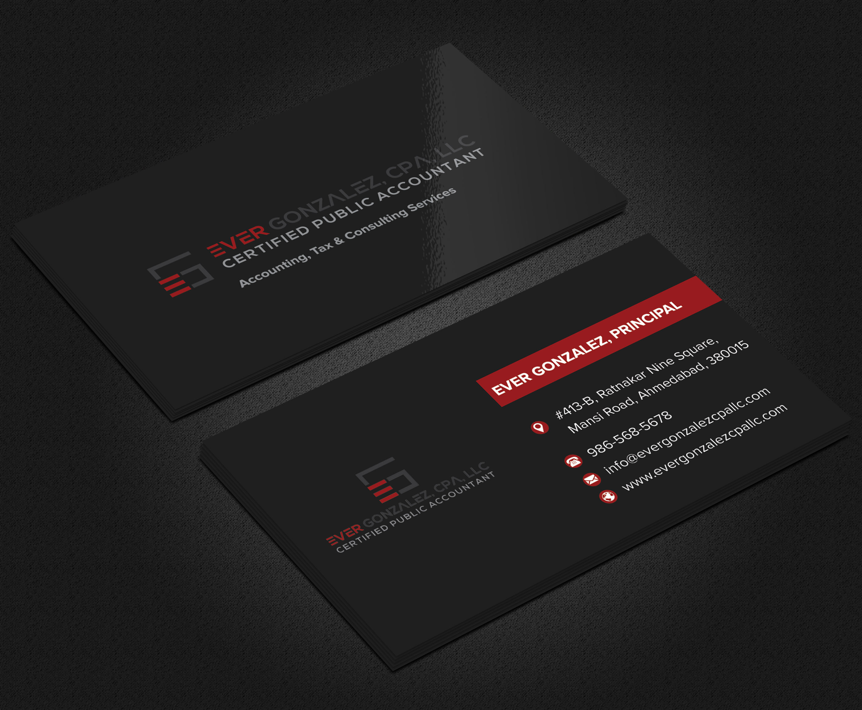 Business Card Design by sadikul islam for Ever Gonzalez, CPA, LLC | Design #29472489