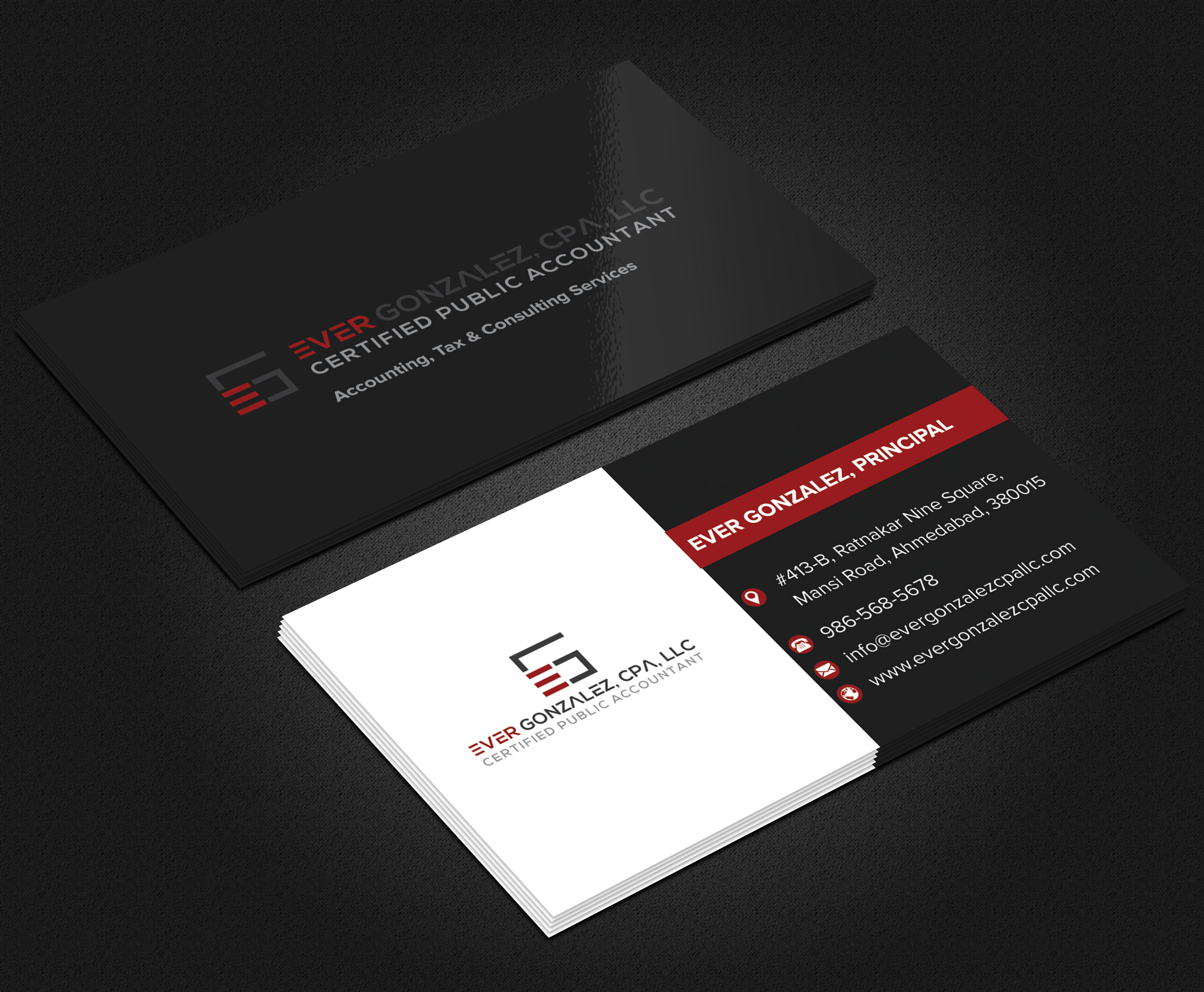 Visitenkarten-Design von sadikul islam für Ever Gonzalez, CPA, LLC | Design #29472508