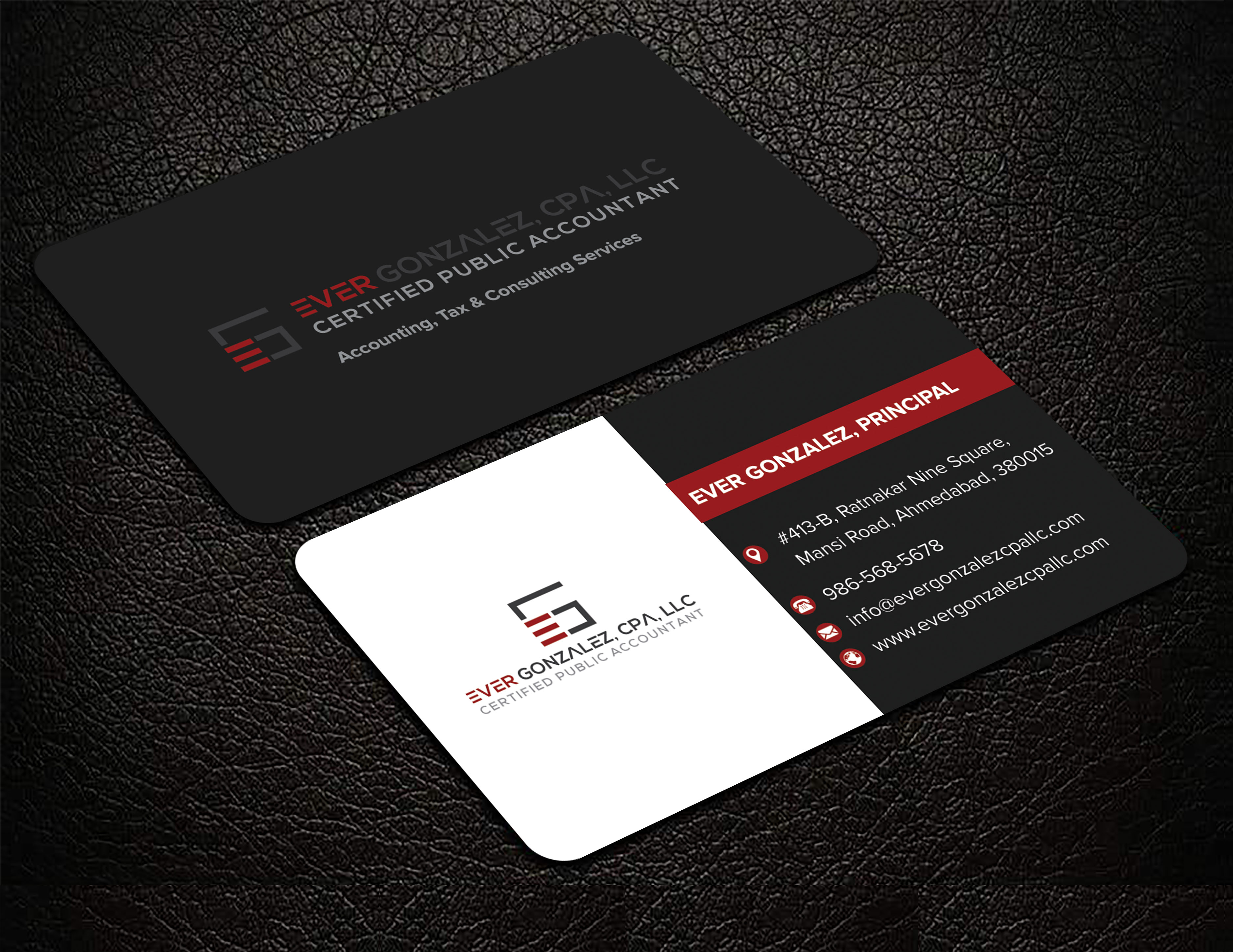 Business Card Design by sadikul islam for Ever Gonzalez, CPA, LLC | Design #29472510