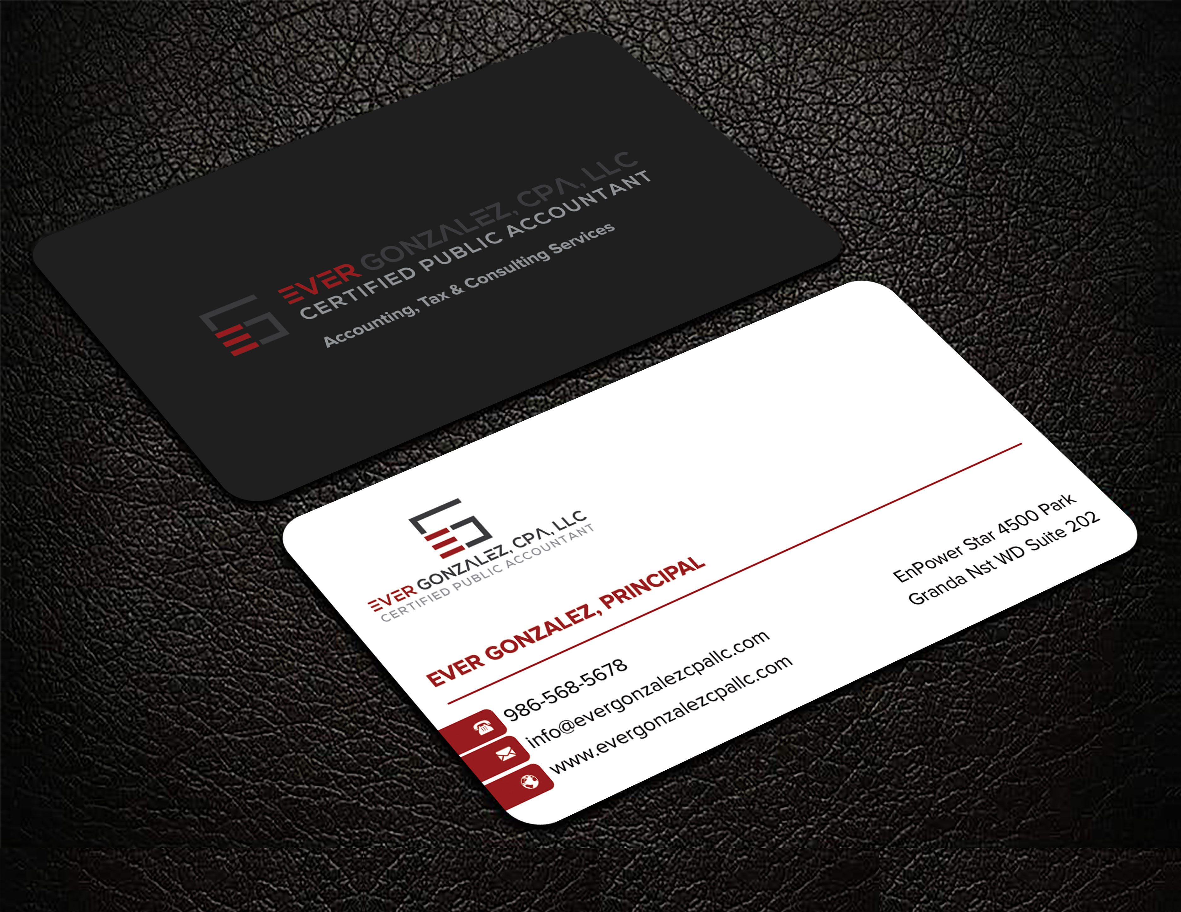Visitenkarten-Design von sadikul islam für Ever Gonzalez, CPA, LLC | Design #29472513