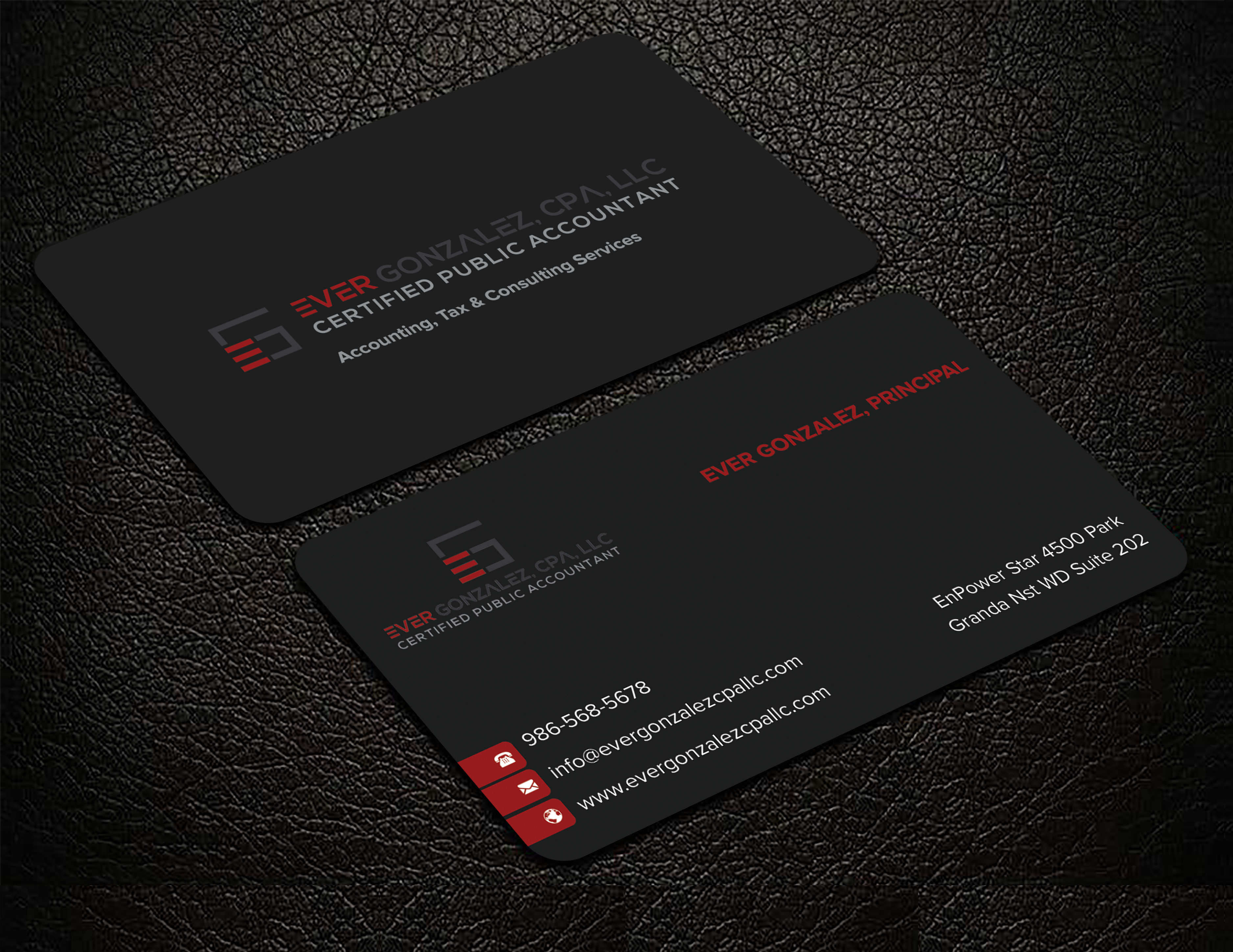 Business Card Design by sadikul islam for Ever Gonzalez, CPA, LLC | Design #29472522