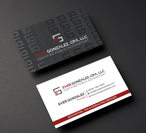 Design de Carte de Visite par Cretive Moon pour Ever Gonzalez, CPA, LLC | Design #29456149