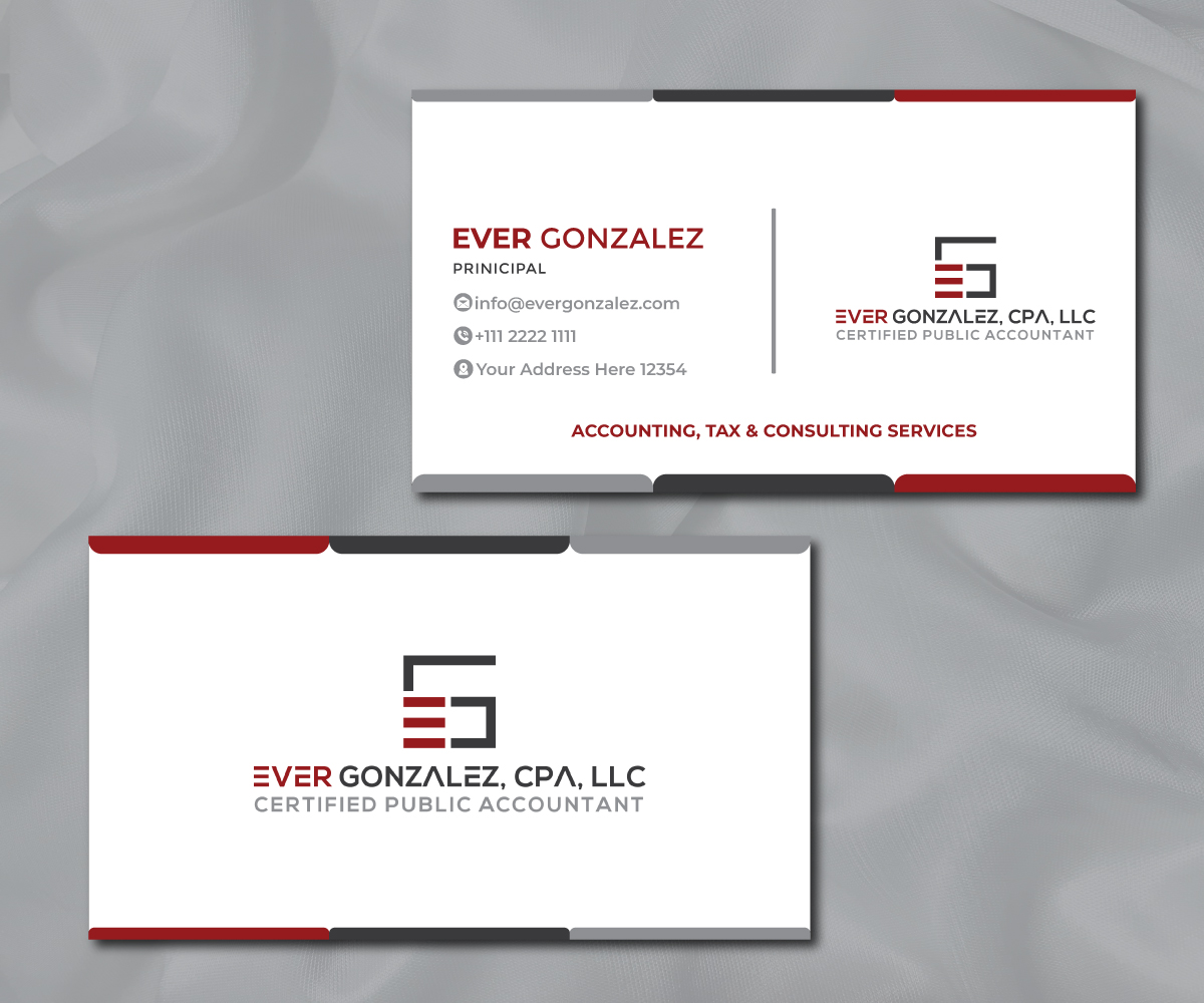 Business Card Design by NedalShaham for Ever Gonzalez, CPA, LLC | Design #29459267