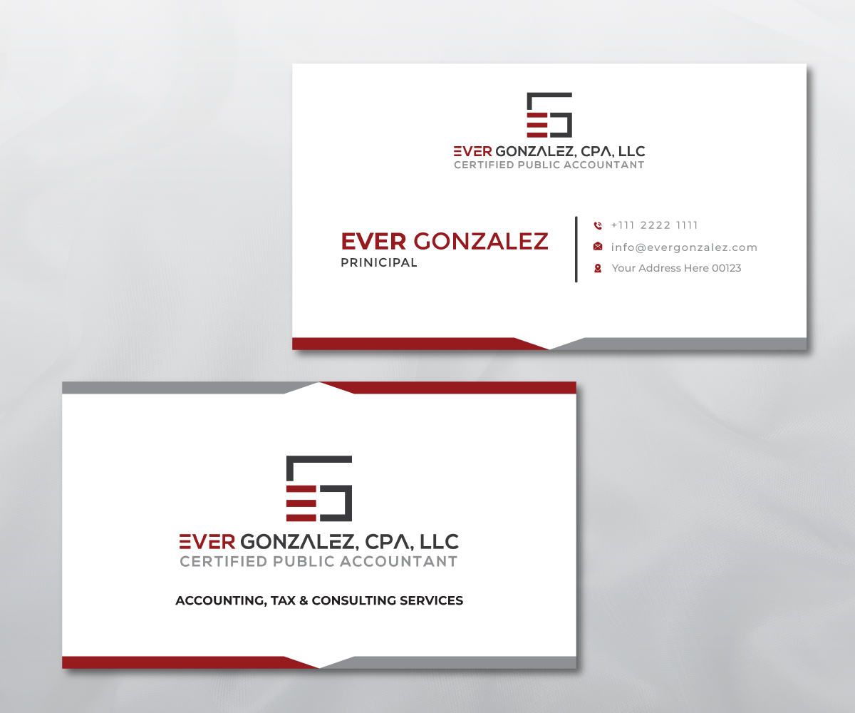Business Card Design by NedalShaham for Ever Gonzalez, CPA, LLC | Design #29459299