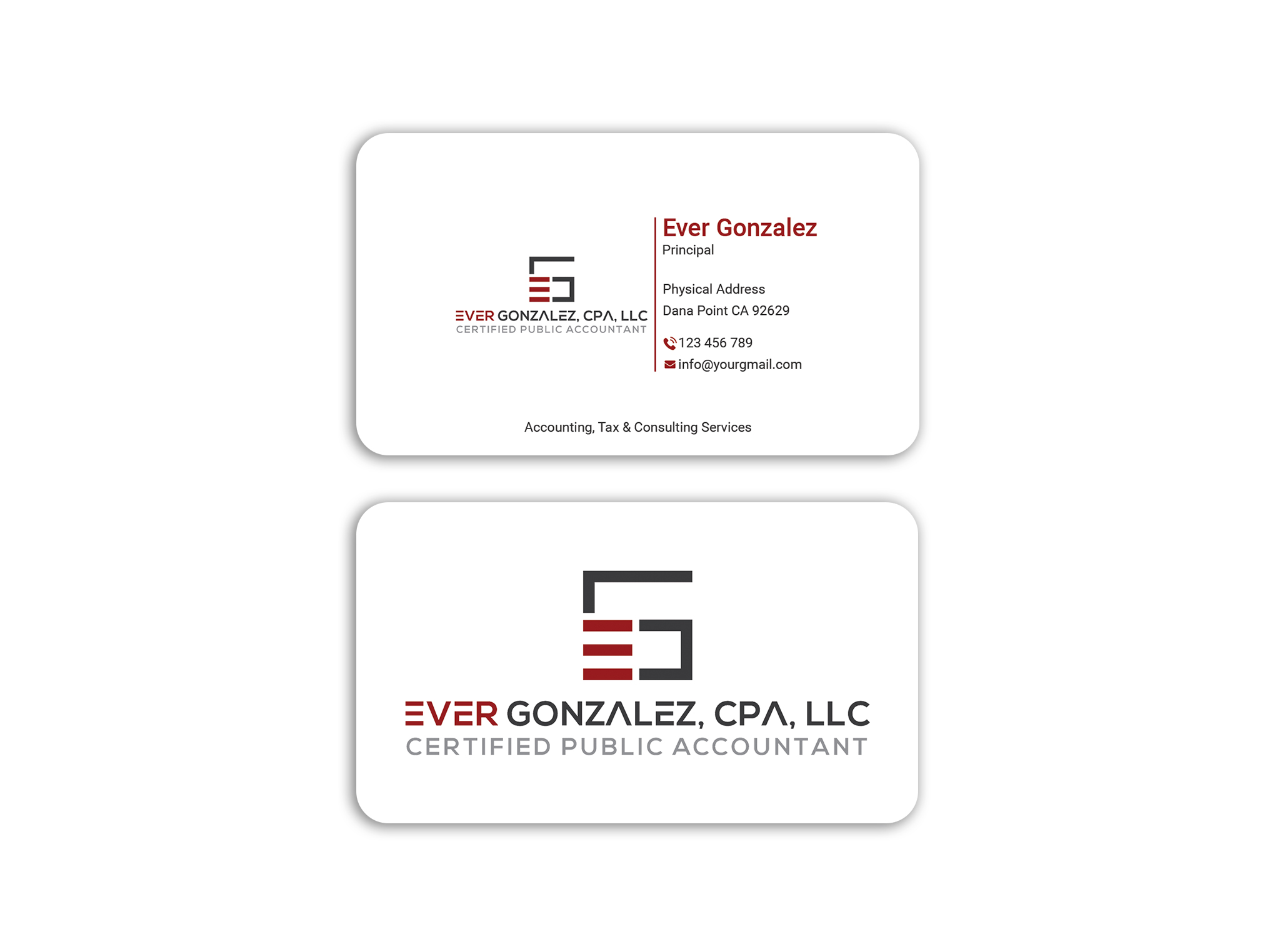 Design de Carte de Visite par Expert Bappy pour Ever Gonzalez, CPA, LLC | Design #29456742