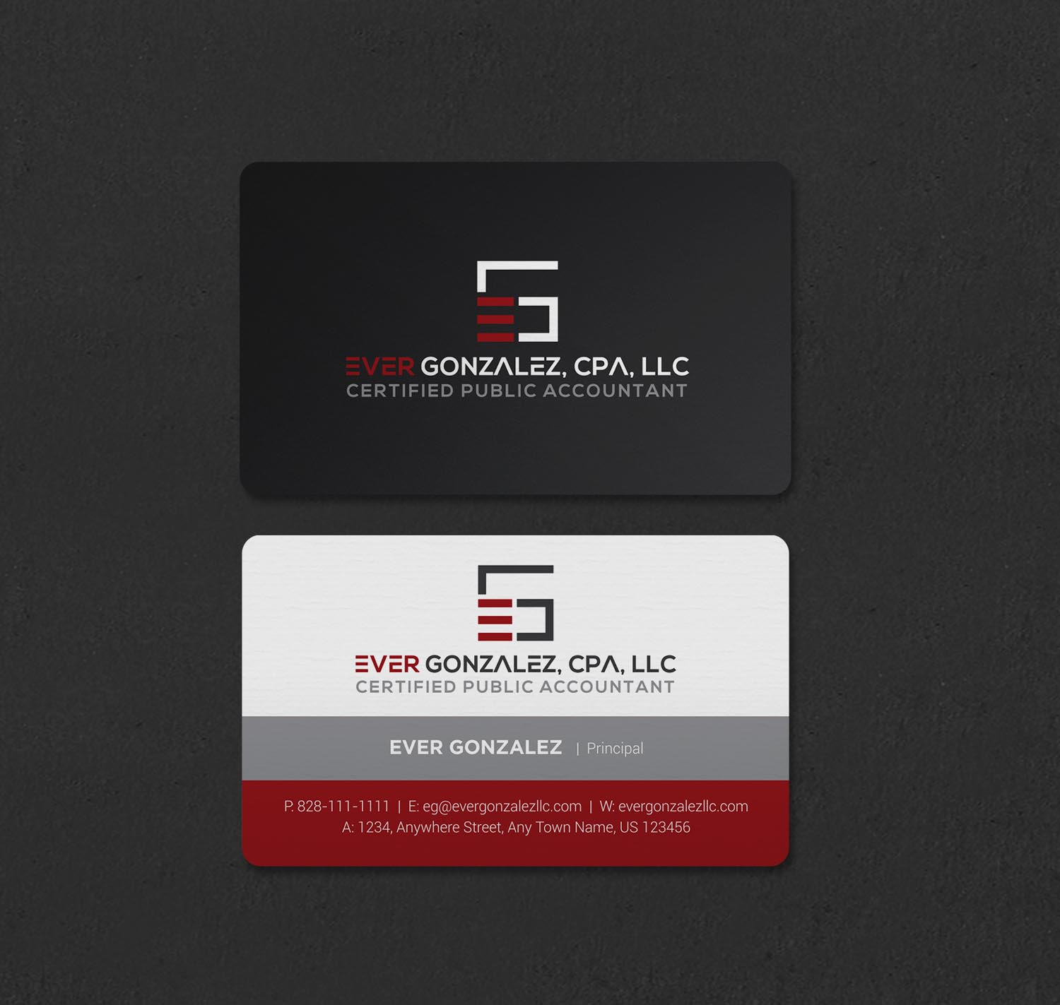 Business Card Design by INDIAN_Ashok for Ever Gonzalez, CPA, LLC | Design #29453325