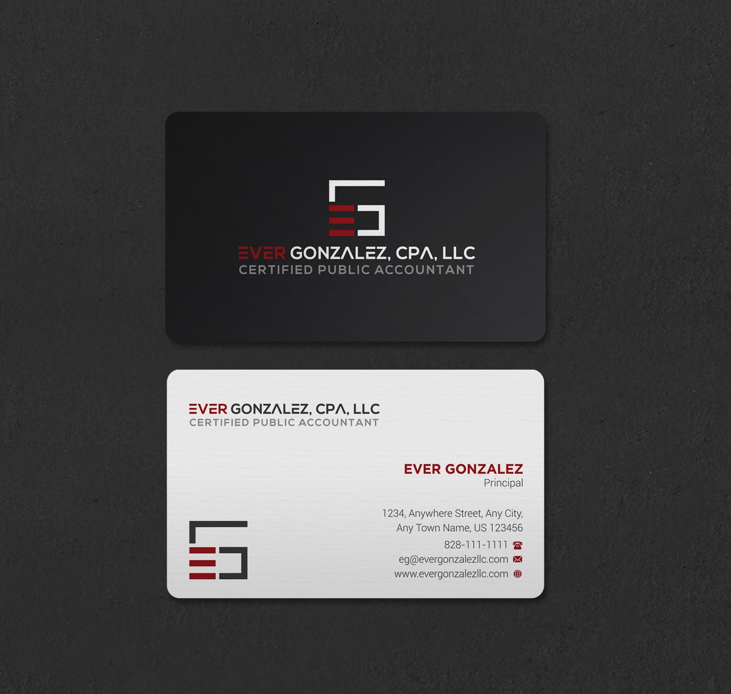 Business Card Design by INDIAN_Ashok for Ever Gonzalez, CPA, LLC | Design #29453327