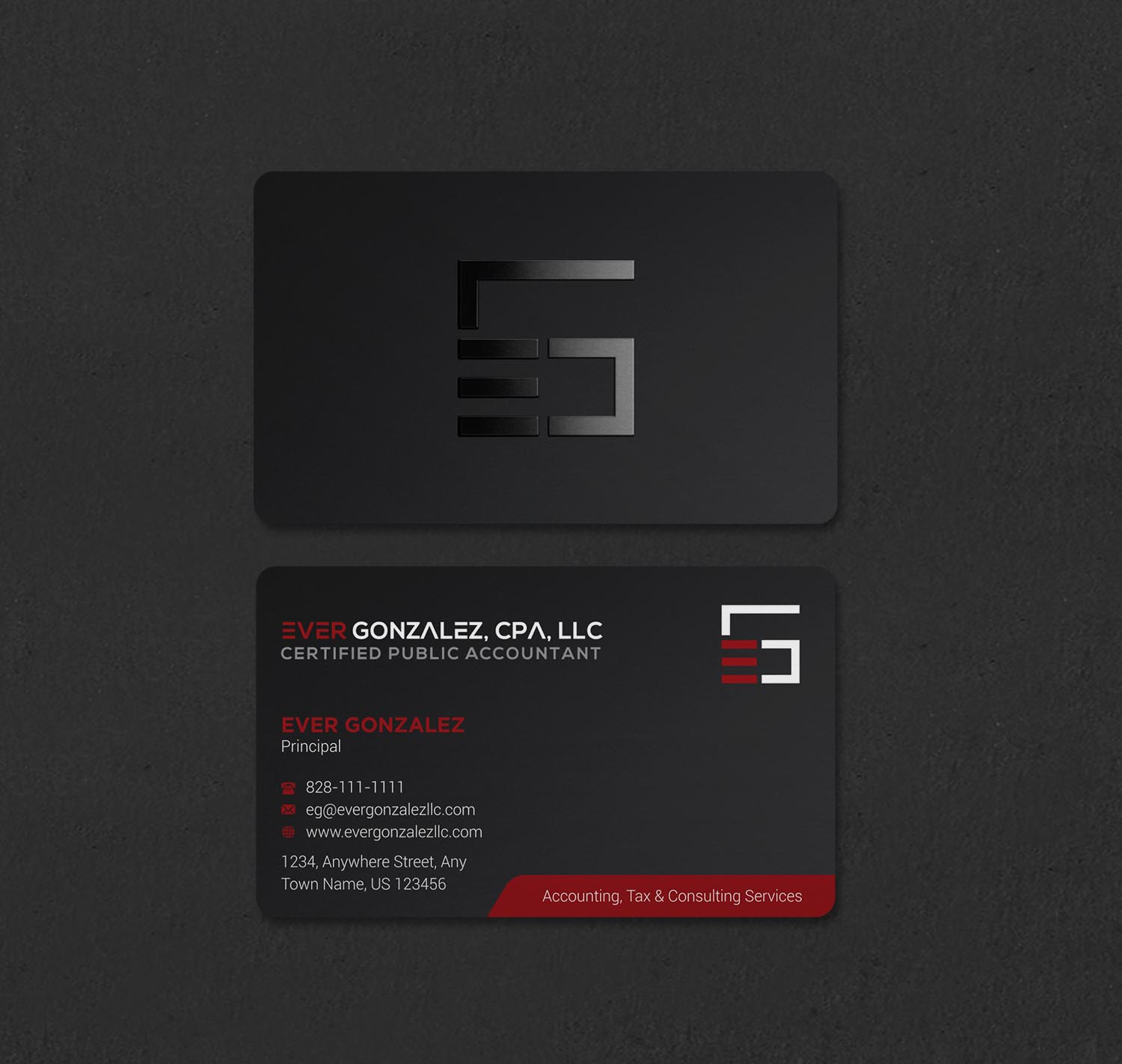 Business Card Design by INDIAN_Ashok for Ever Gonzalez, CPA, LLC | Design #29453329