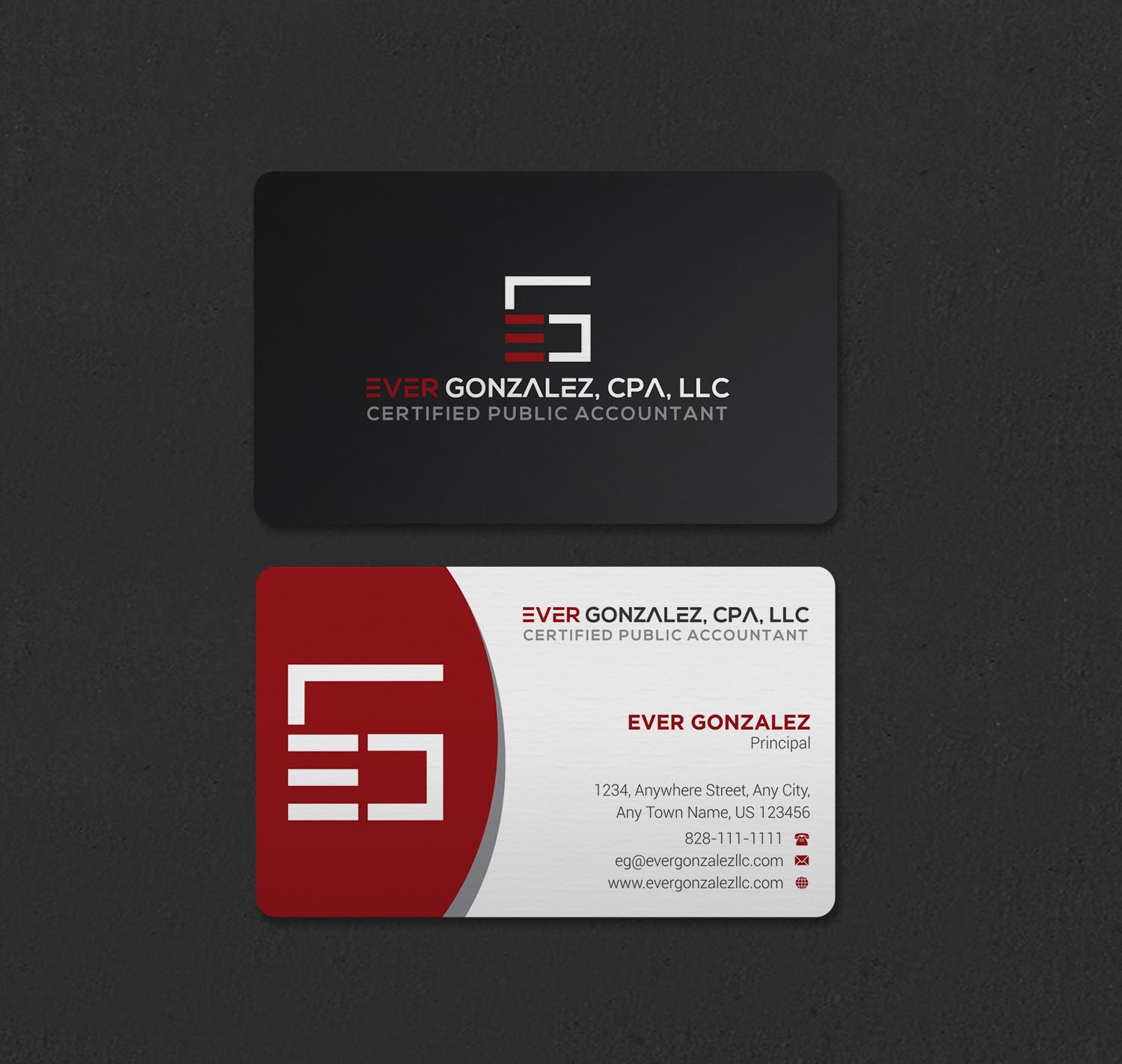 Visitenkarten-Design von INDIAN_Ashok für Ever Gonzalez, CPA, LLC | Design #29453332