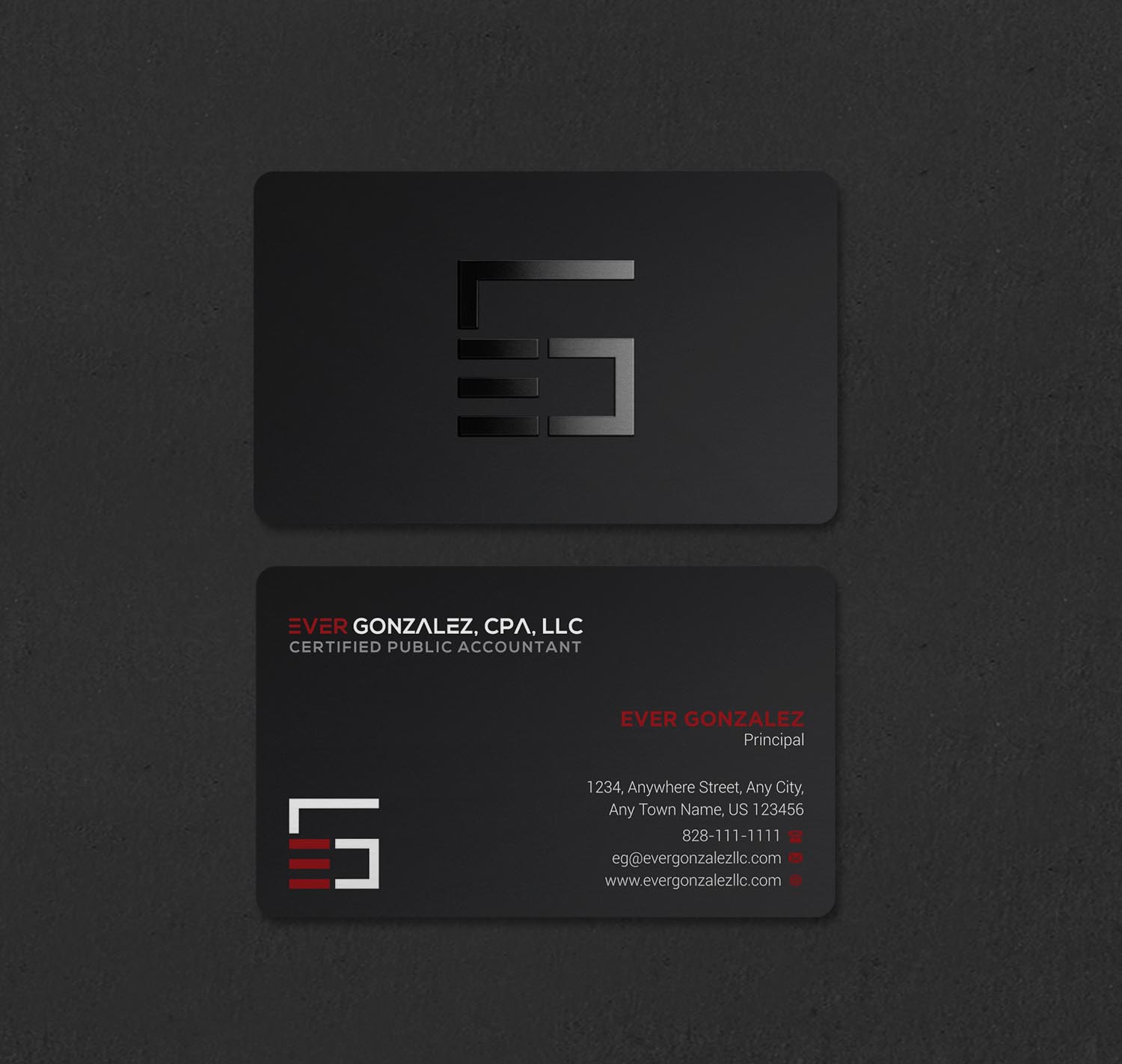 Business Card Design by INDIAN_Ashok for Ever Gonzalez, CPA, LLC | Design #29453333