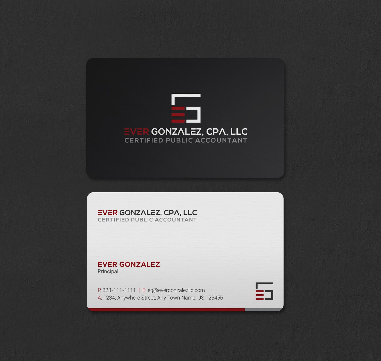 Business Card Design by INDIAN_Ashok for Ever Gonzalez, CPA, LLC | Design #29453334