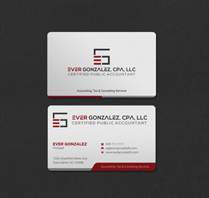 Business Card Design by INDIAN_Ashok for Ever Gonzalez, CPA, LLC | Design: #29453340