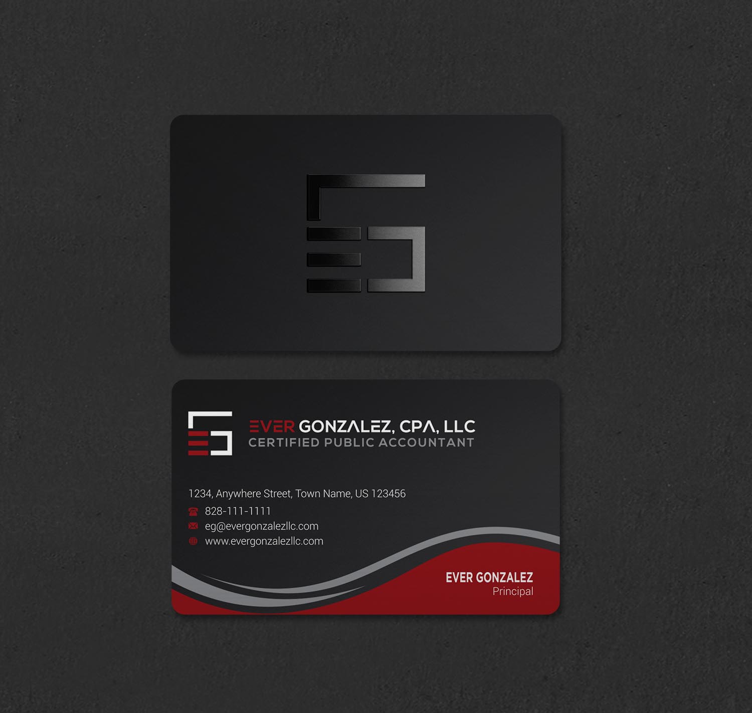 Design de Carte de Visite par INDIAN_Ashok pour Ever Gonzalez, CPA, LLC | Design #29453345